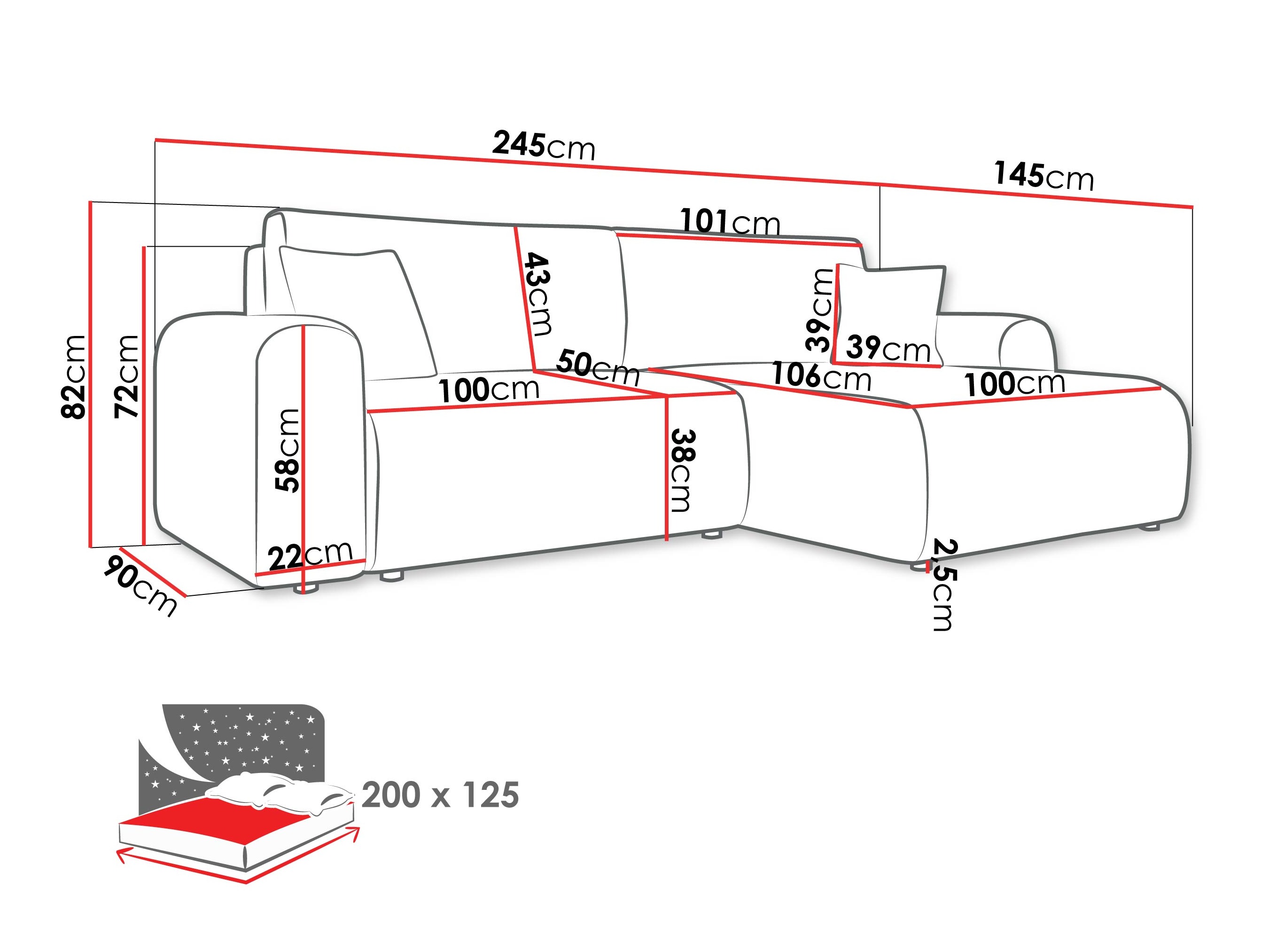 Hoekbank Shelton 109 (Poso 14)
