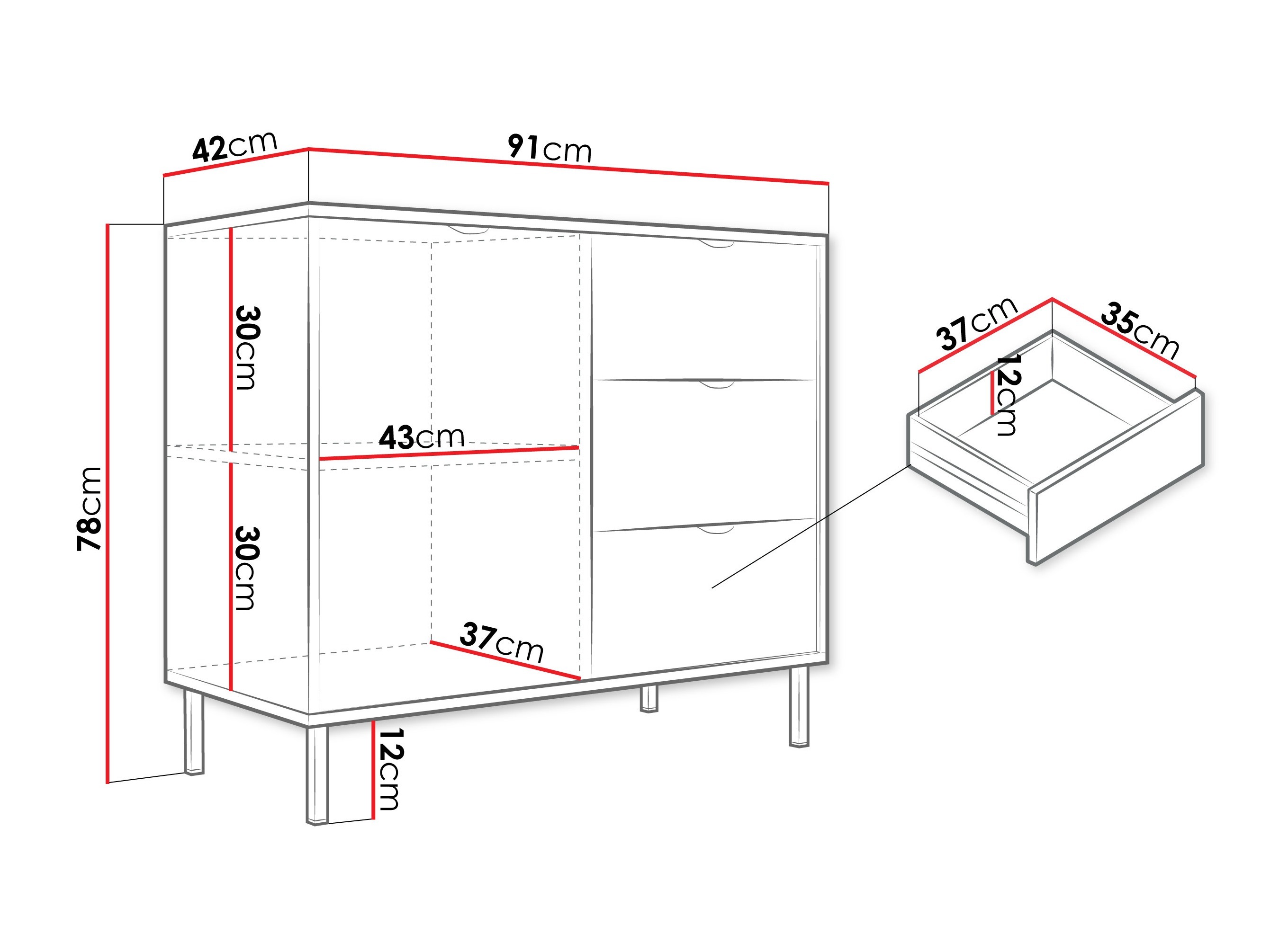 Ladekast Comfivo Elblare 100