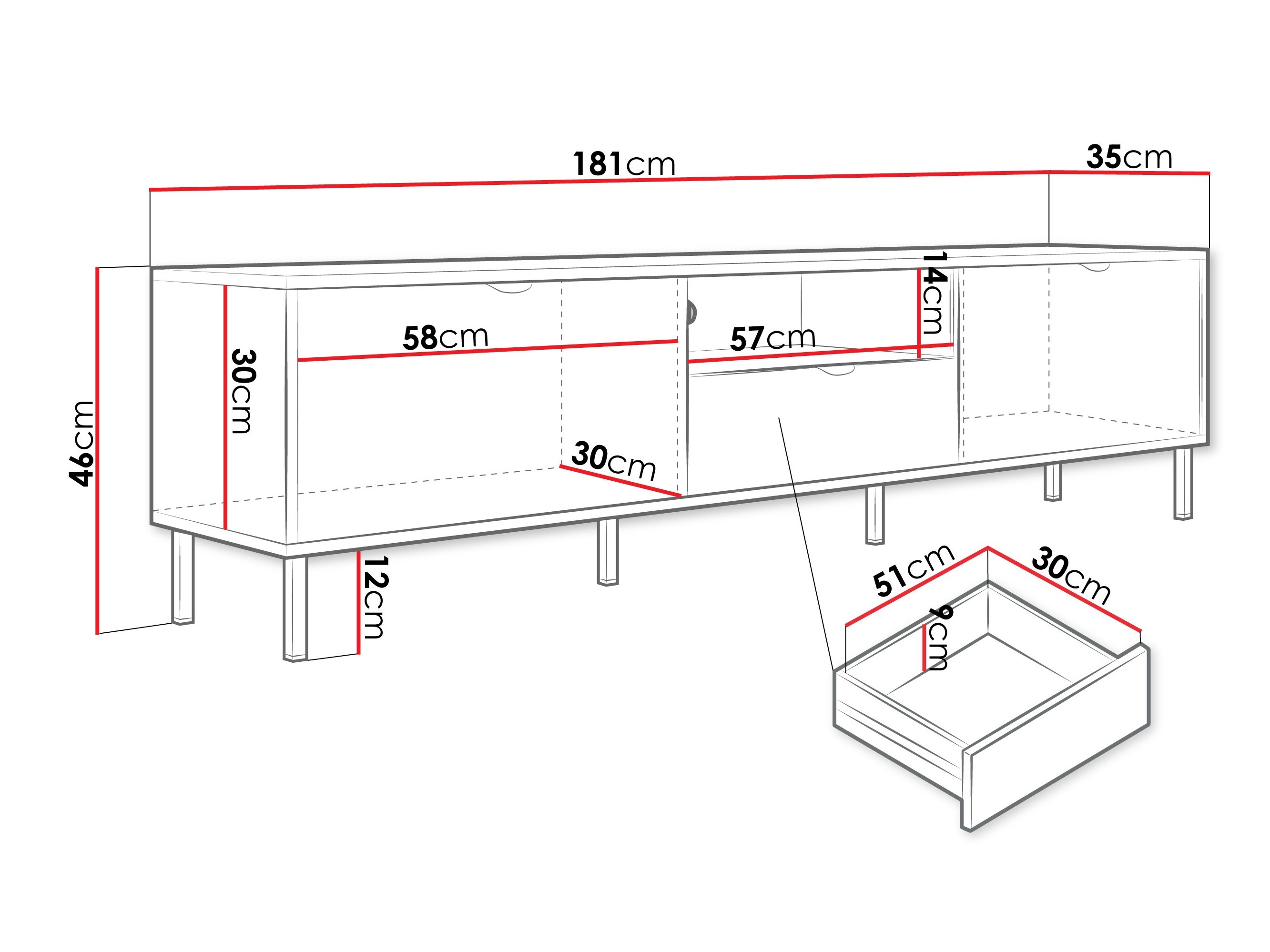 TV-meubel Comfivo Elblare 105