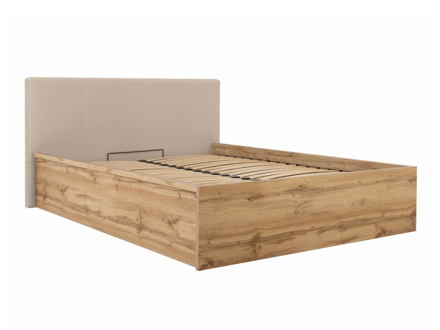 Bed Livevaro 123 (Wotan eik + Beige)
