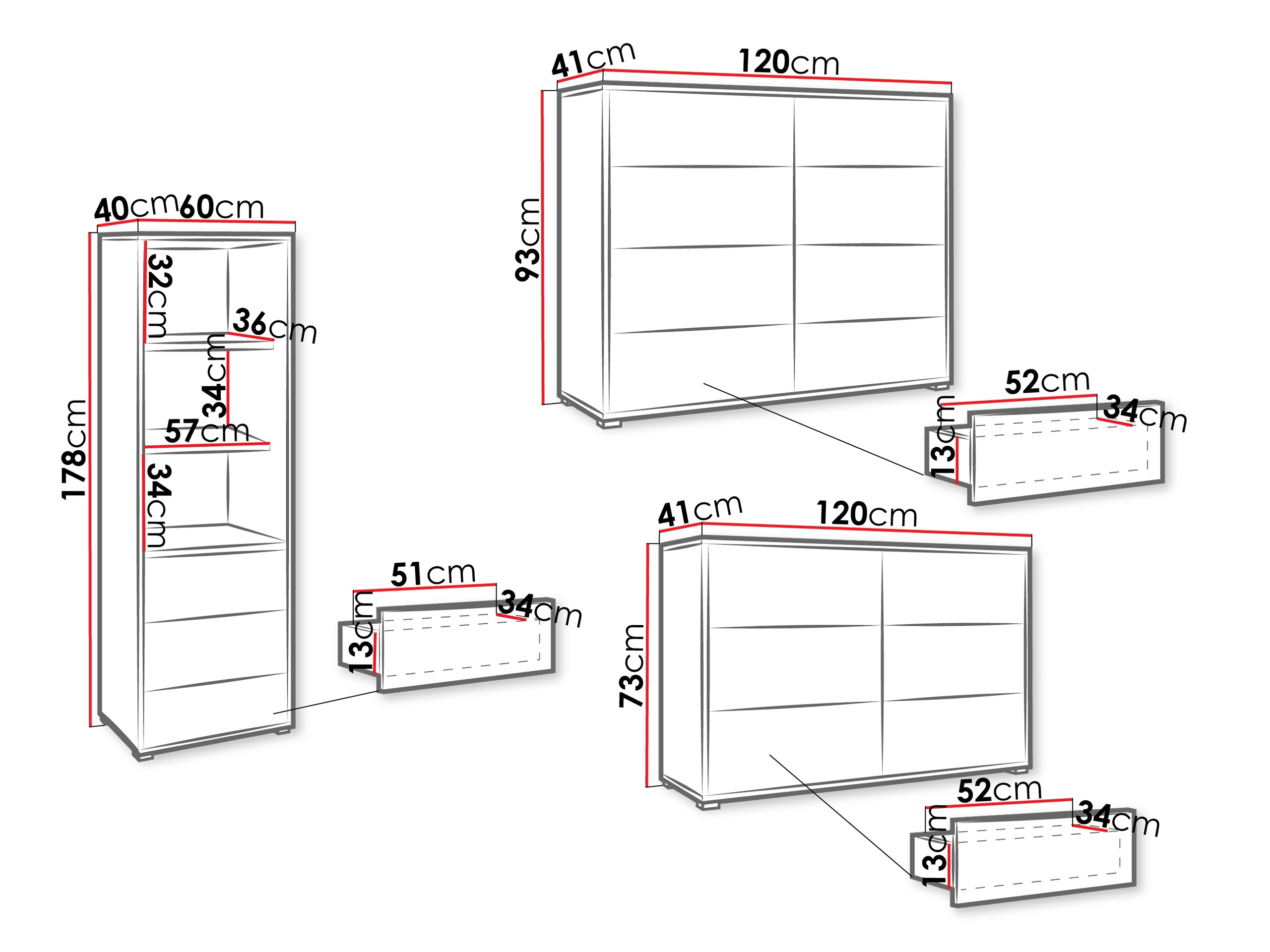 Woonkamerset Comfivo Fersoe 107 (Wit)