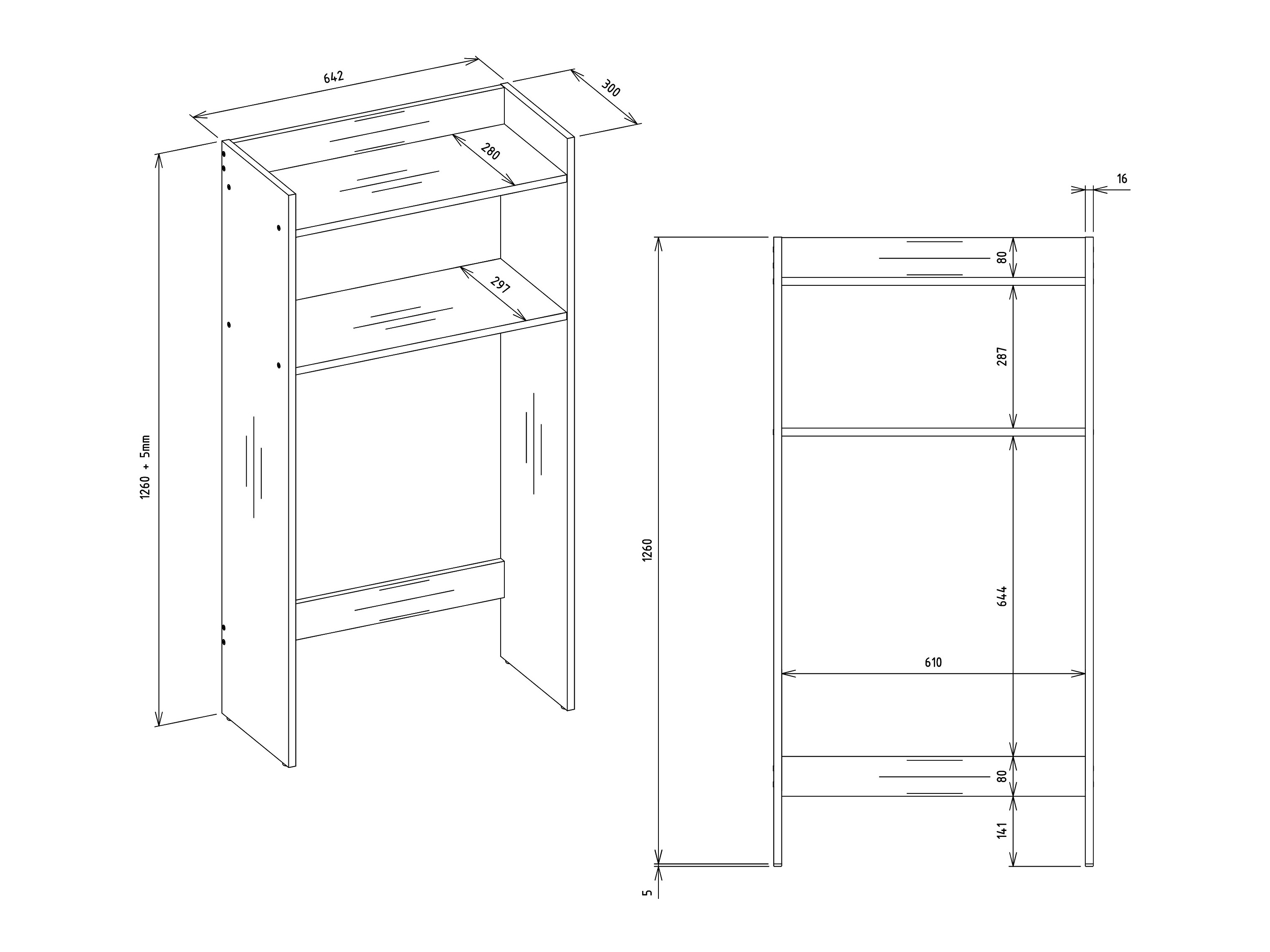 Plank voor de badkamer Servou 103