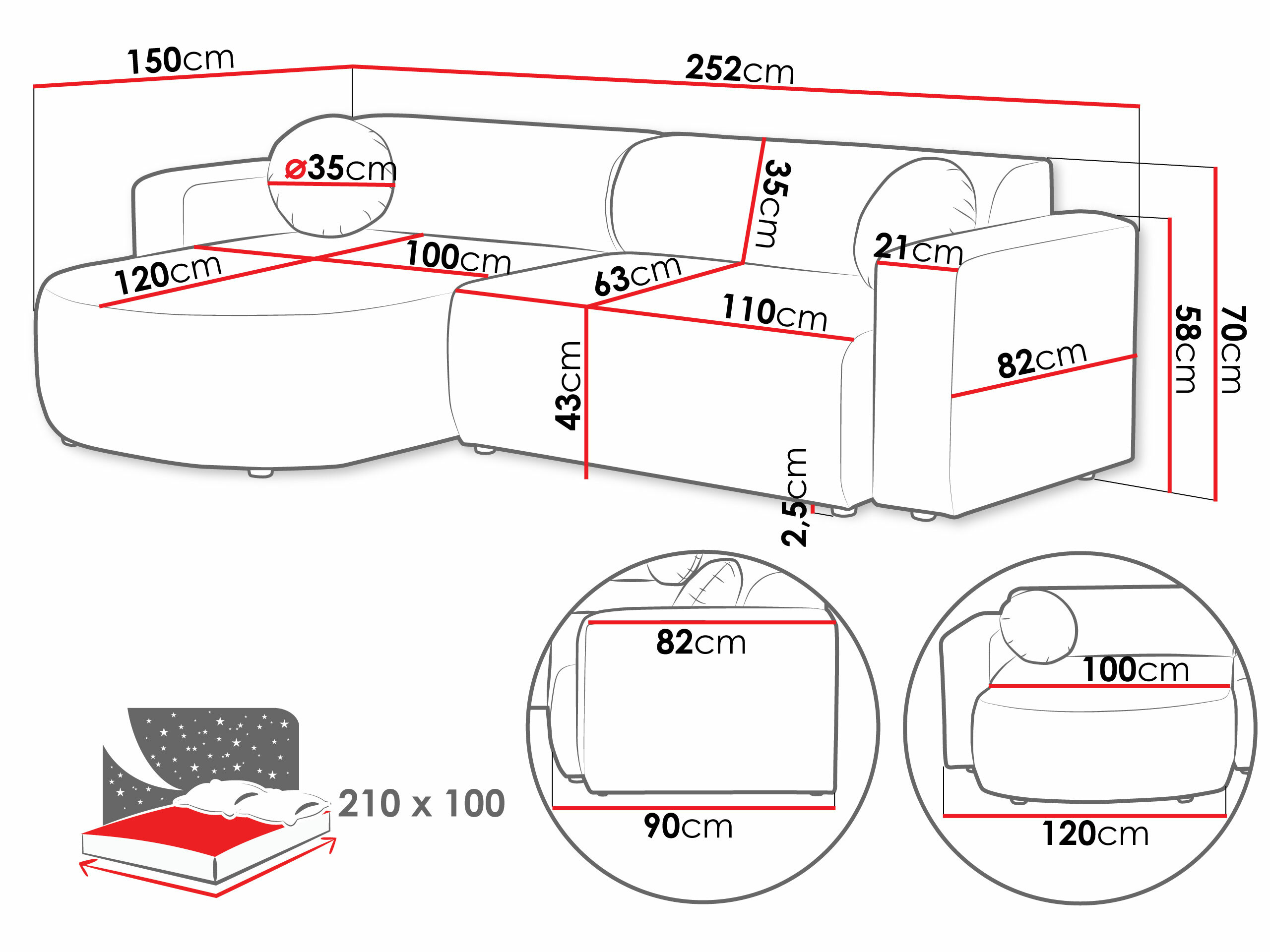 Hoekbank Comfivo Pullus (Velo 623)