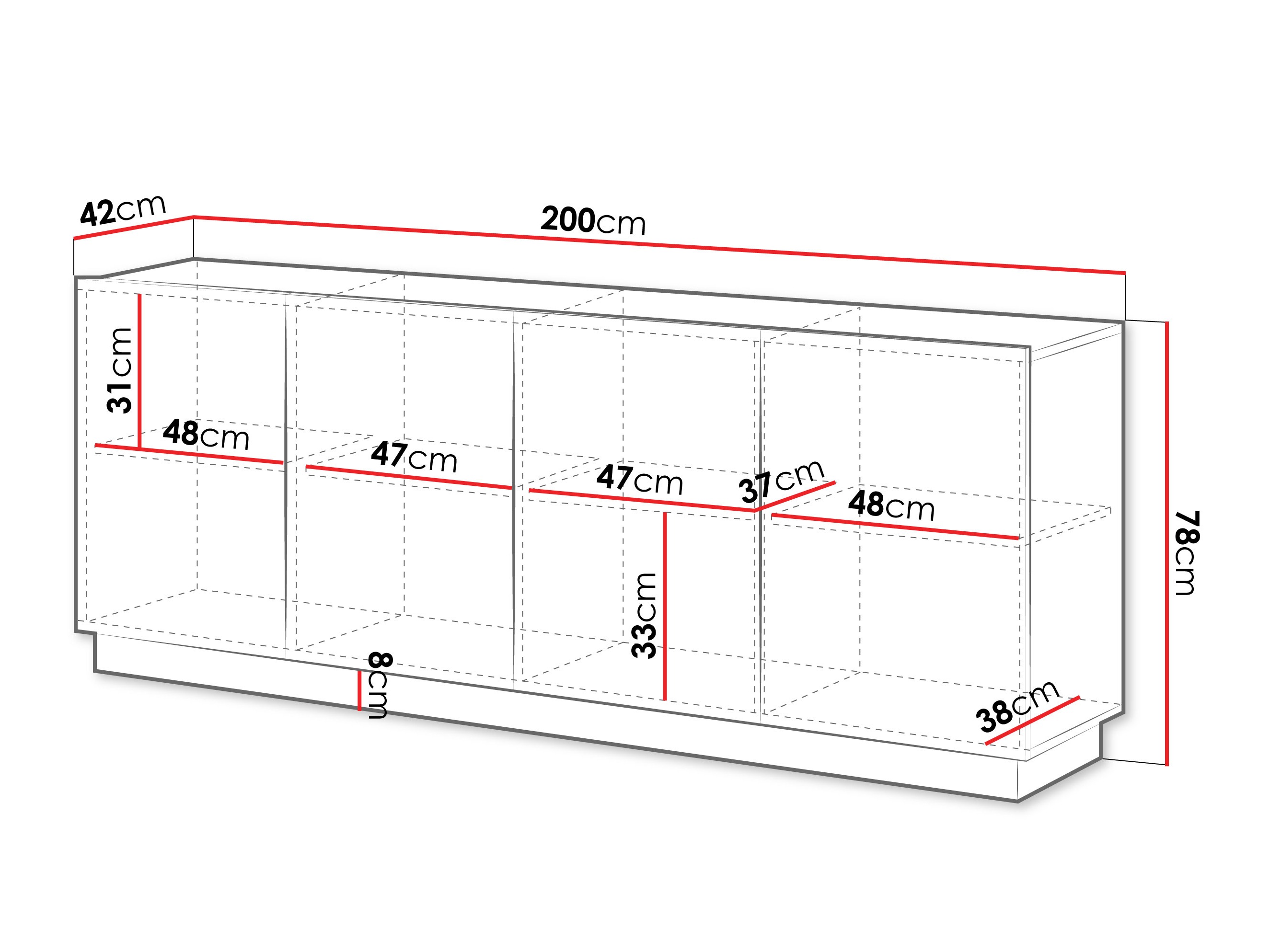 Dressoir Lusonu 101 (Wit)