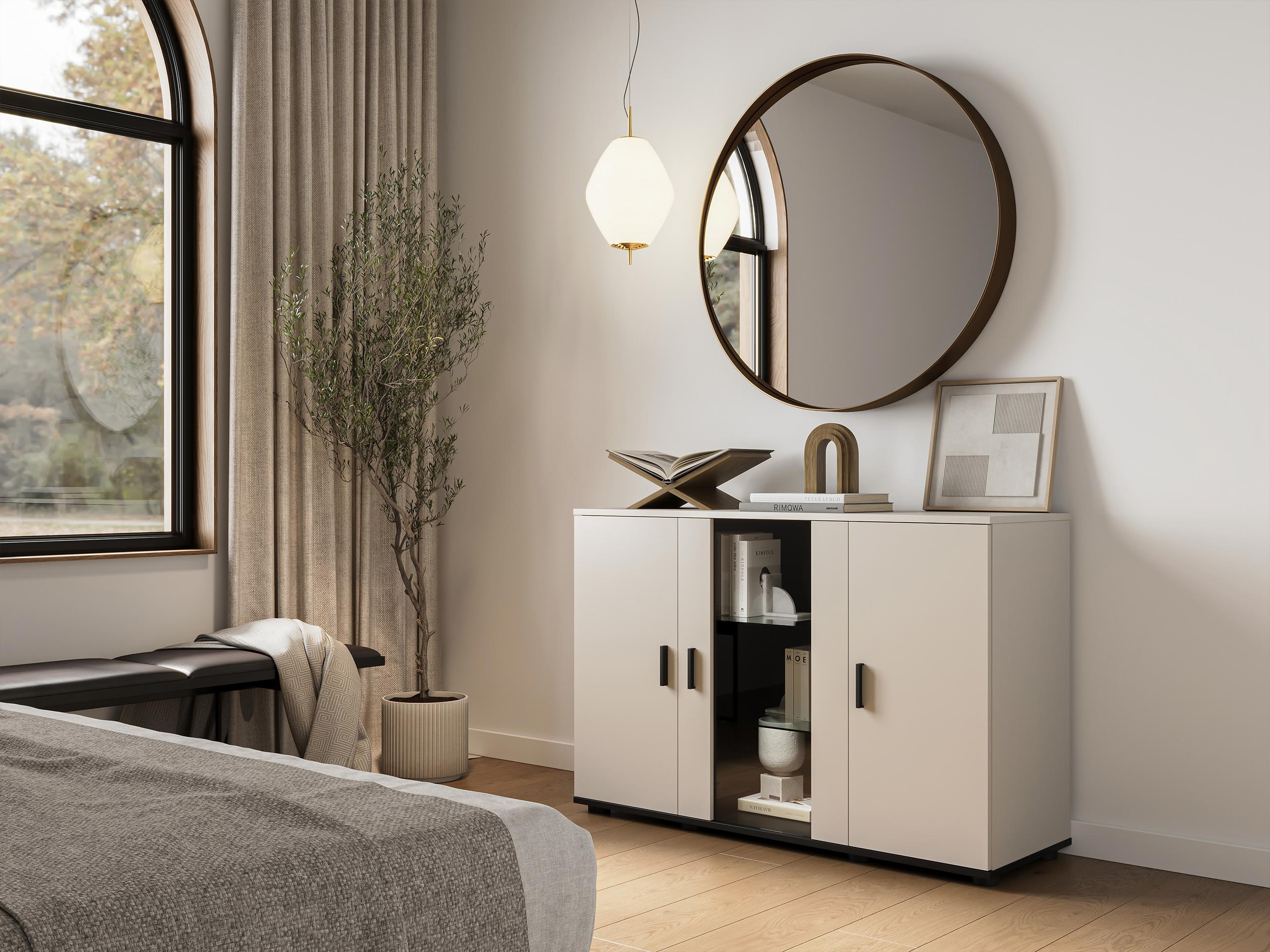 Dressoir Tornola 106 (Kasjmier + Zwart)