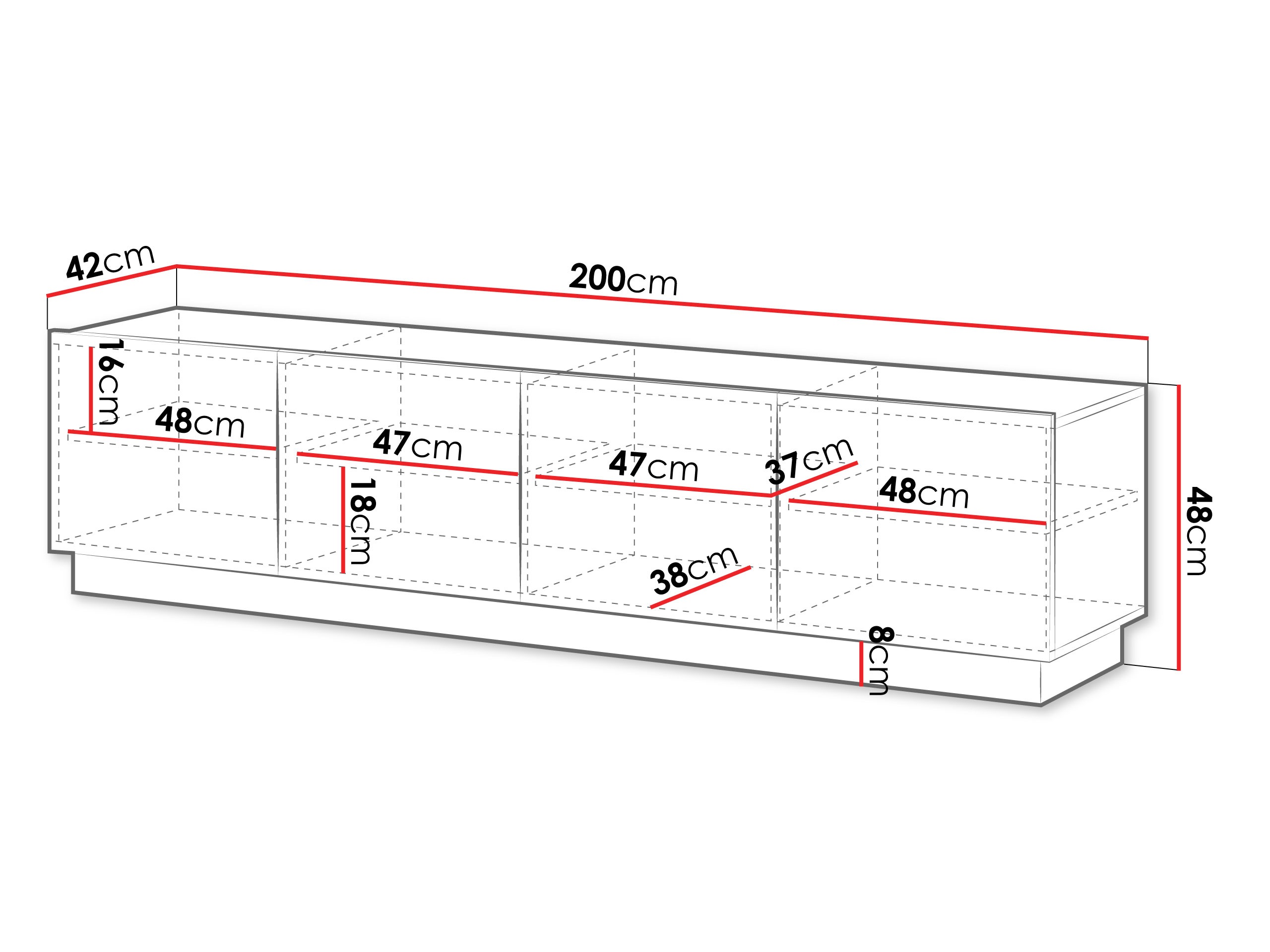 TV-meubel Lusonu 104 (Wit)