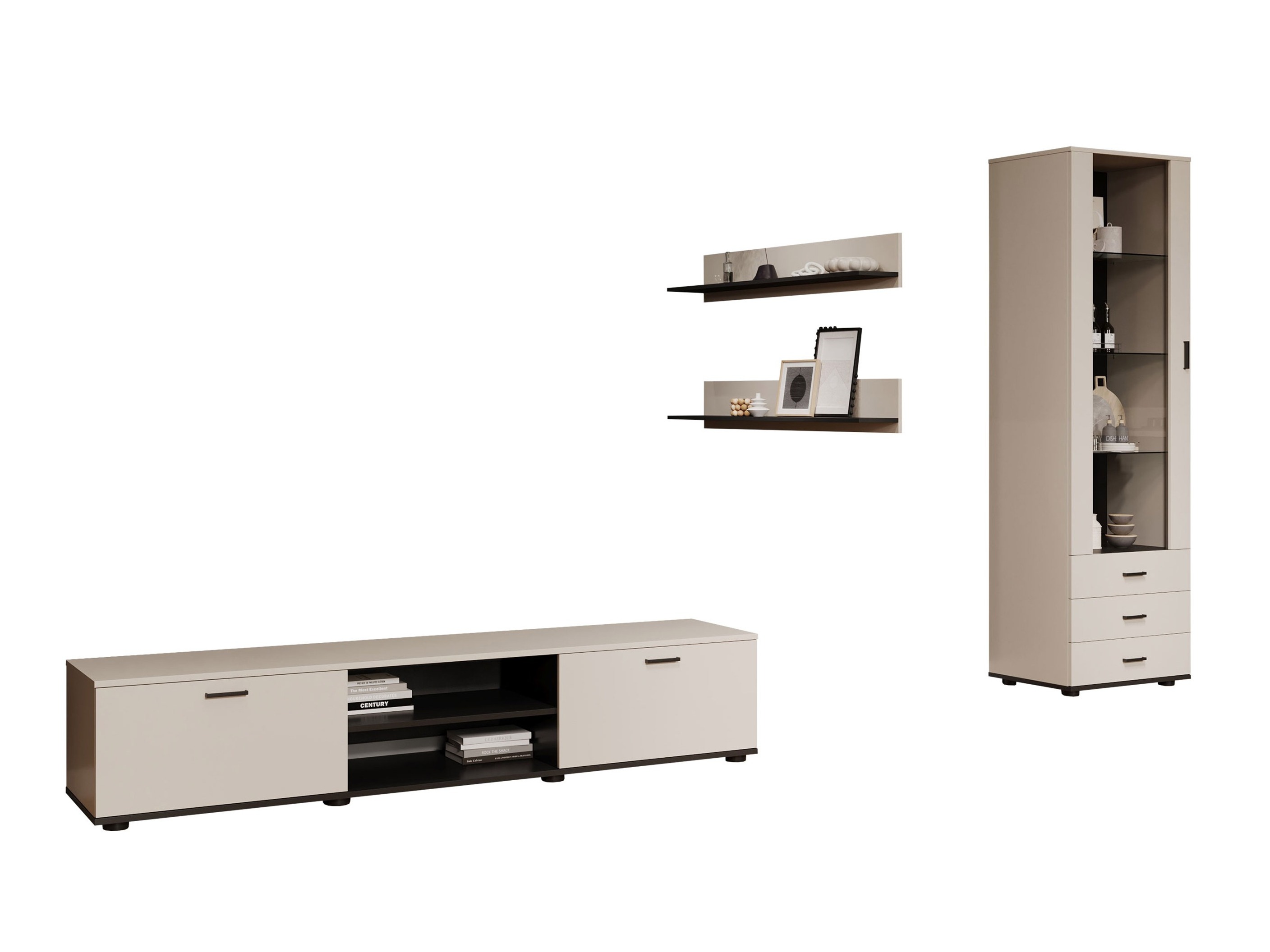 Woonkamerset Tornola 107 (Kasjmier + Zwart)