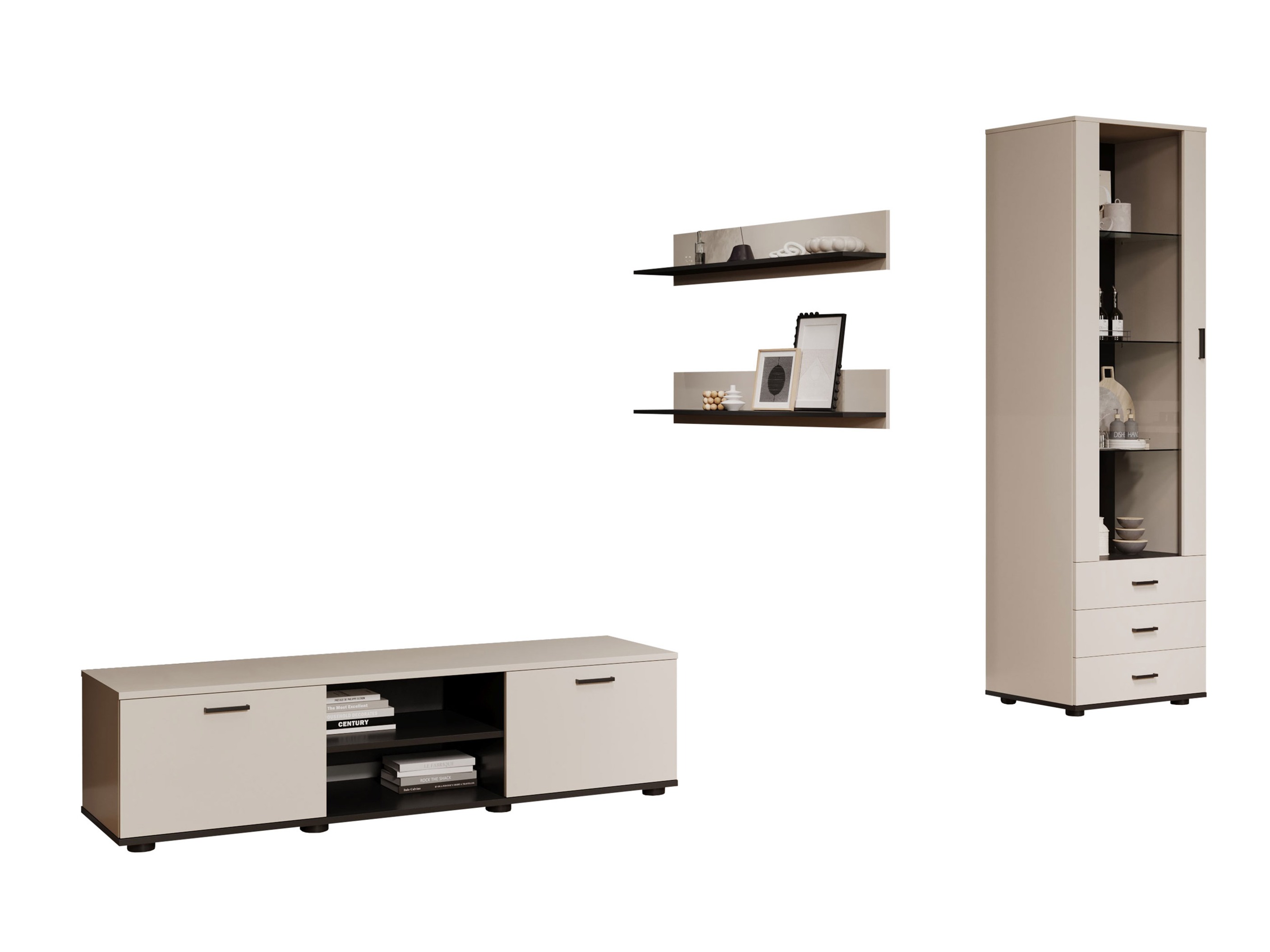 Woonkamerset Tornola 110 (Kasjmier + Zwart)