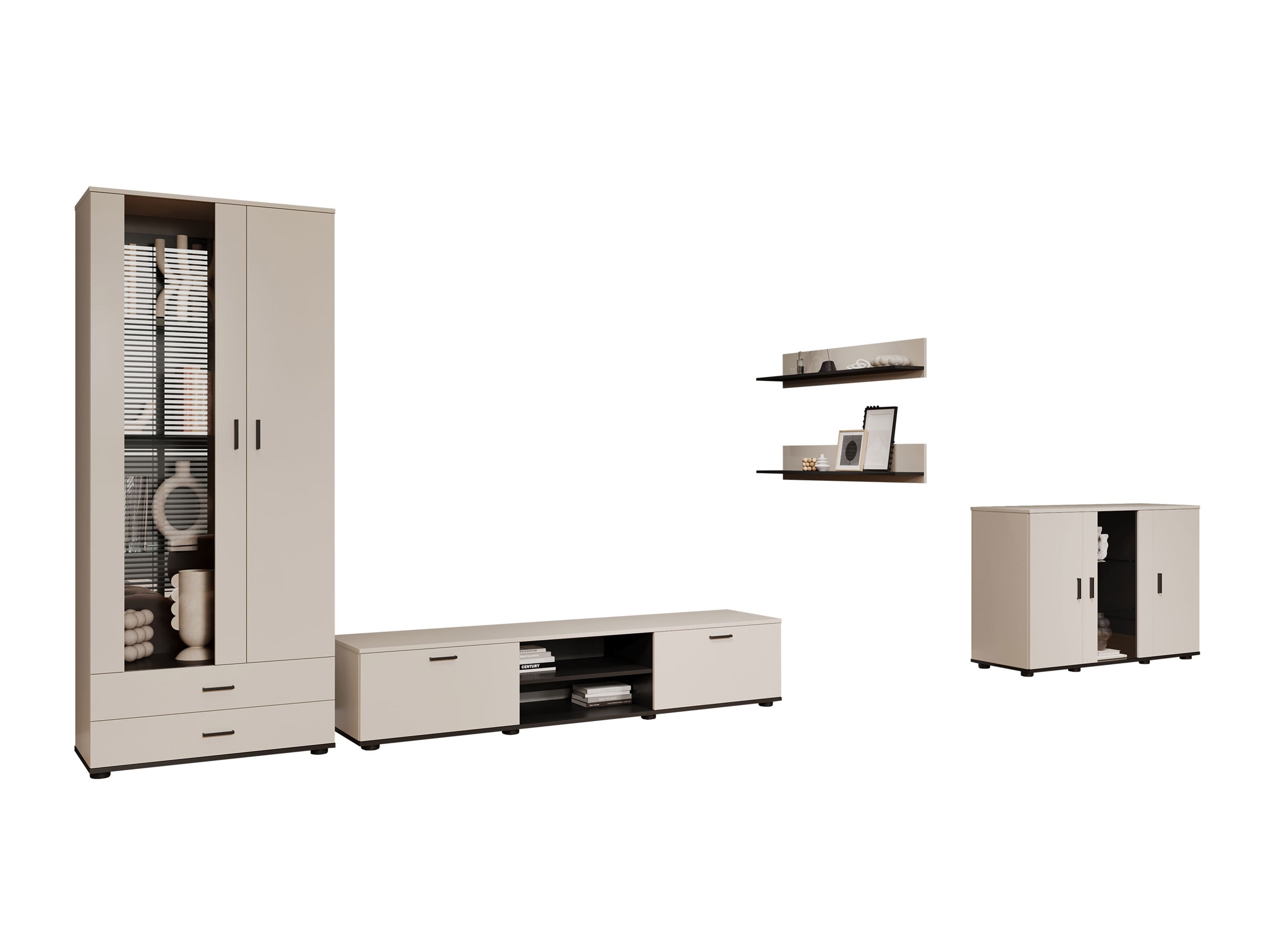 Woonkamerset Tornola 116 (Kasjmier + Zwart)