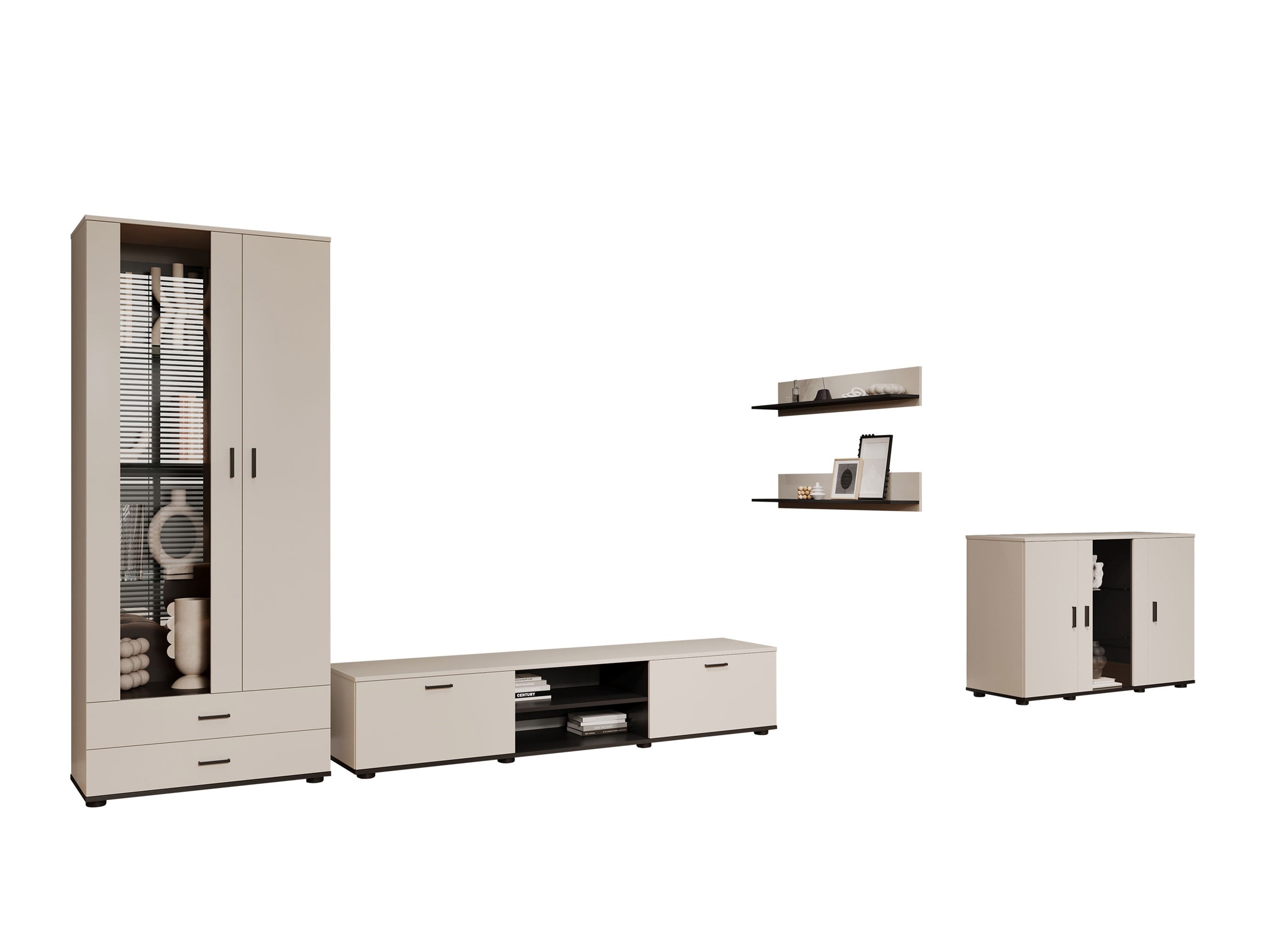 Woonkamerset Tornola 116 (Kasjmier + Zwart)