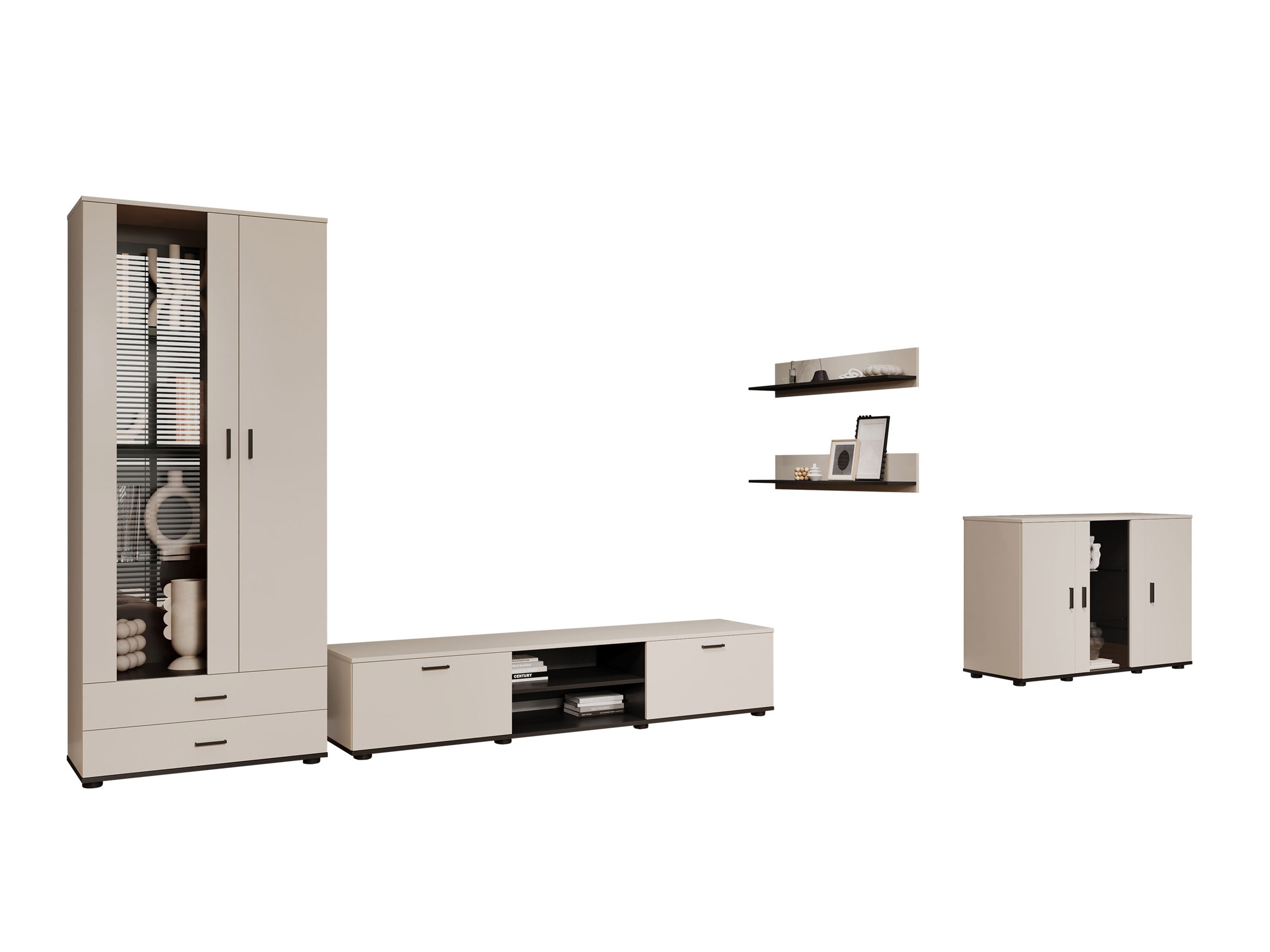 Woonkamerset Tornola 116 (Kasjmier + Zwart)