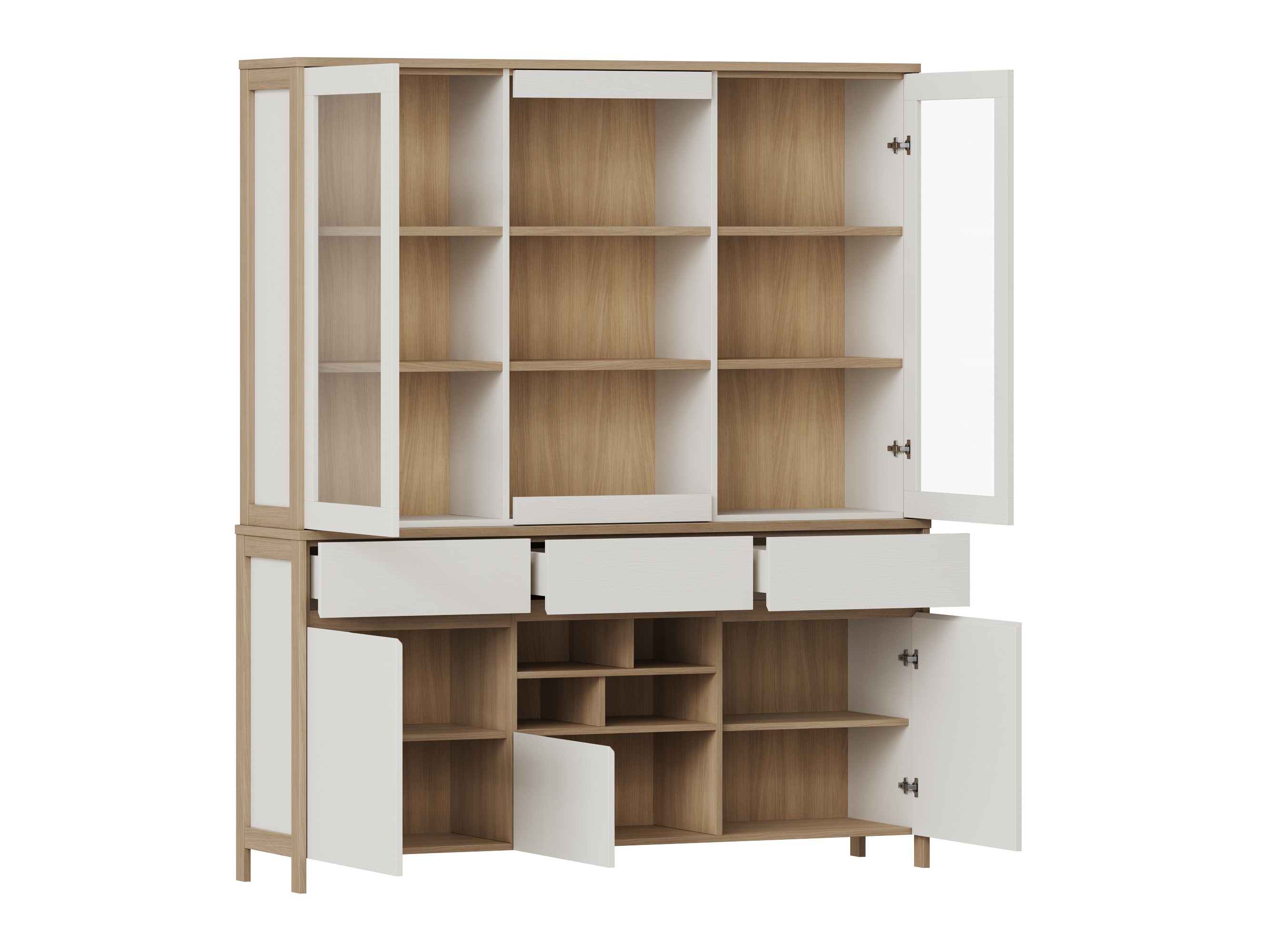 Boekenkast Fermaru 100 (Wit + Eiken)