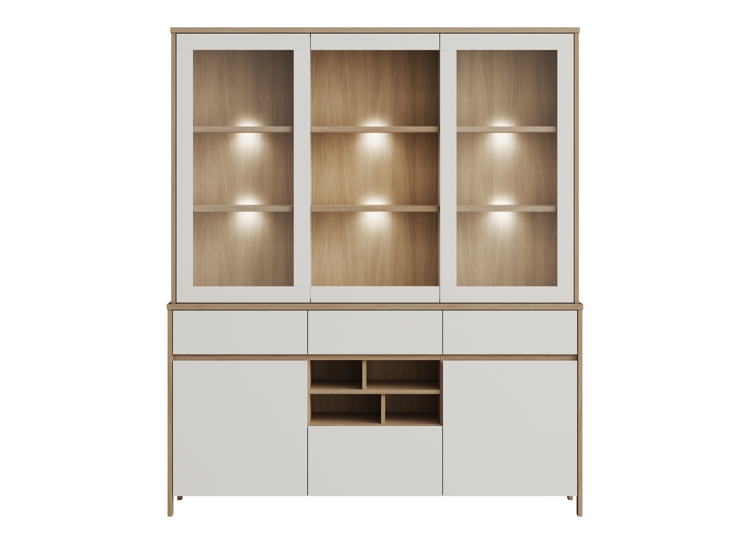 Boekenkast Fermaru 100 (Wit + Eiken)