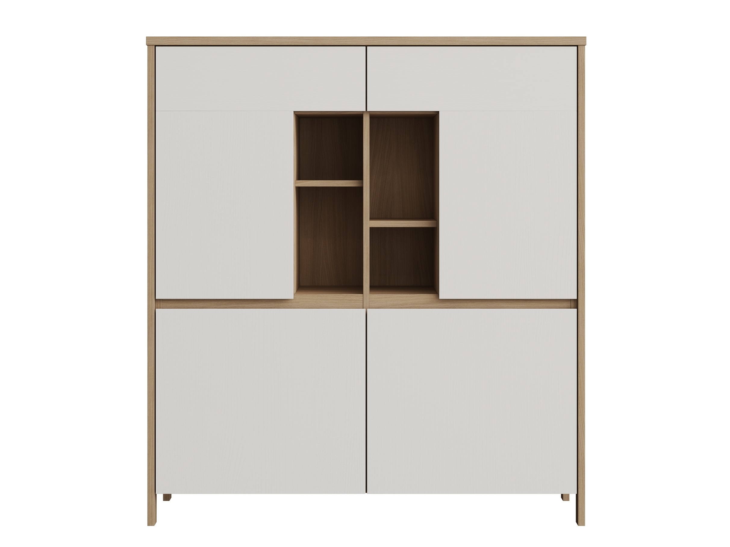Dressoir Fermaru 106 (Wit + Eiken)