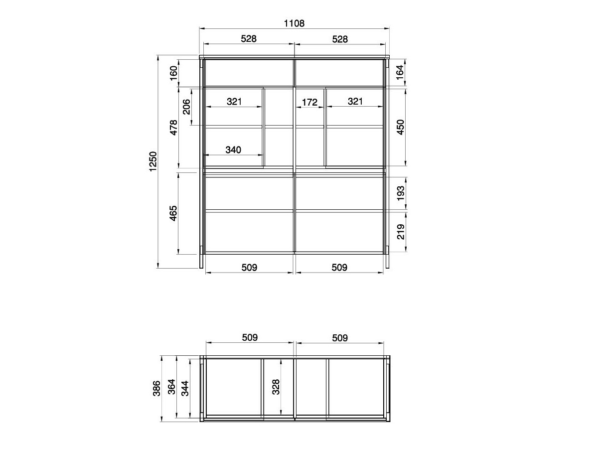 Dressoir Fermaru 106 (Wit + Eiken)