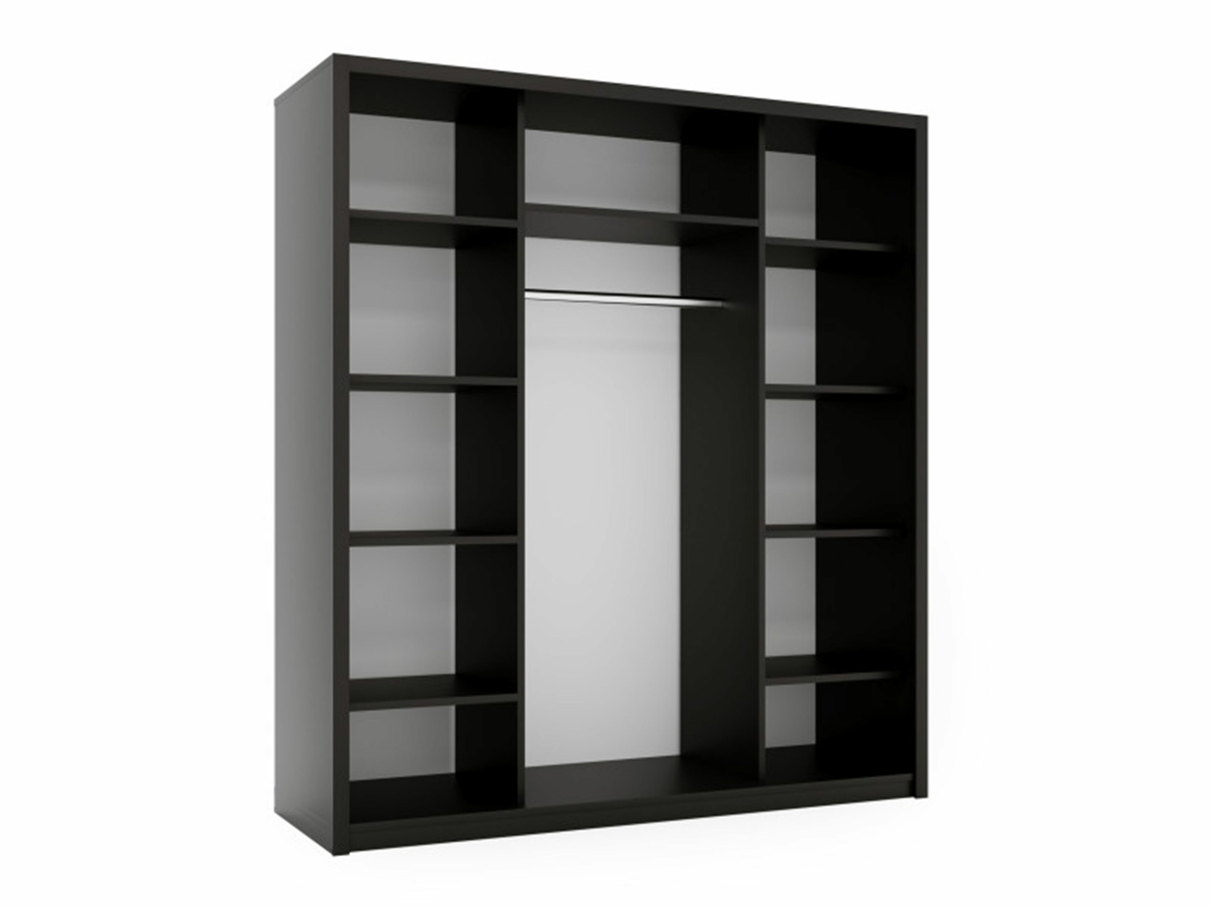 Kledingkast Murrieta 193 (Zwart + Bruin)