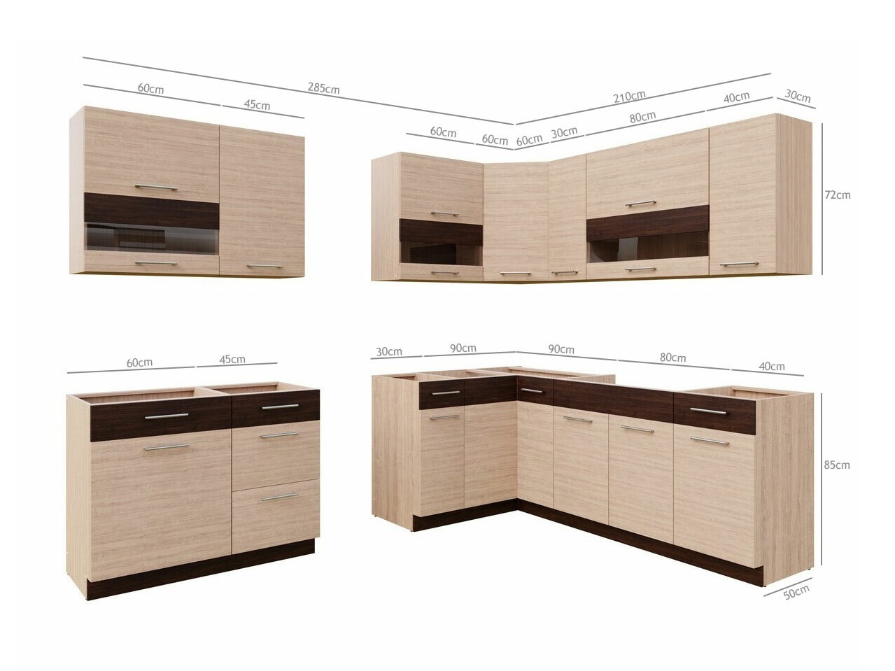 Modulaire keukenset Mode Light 130
