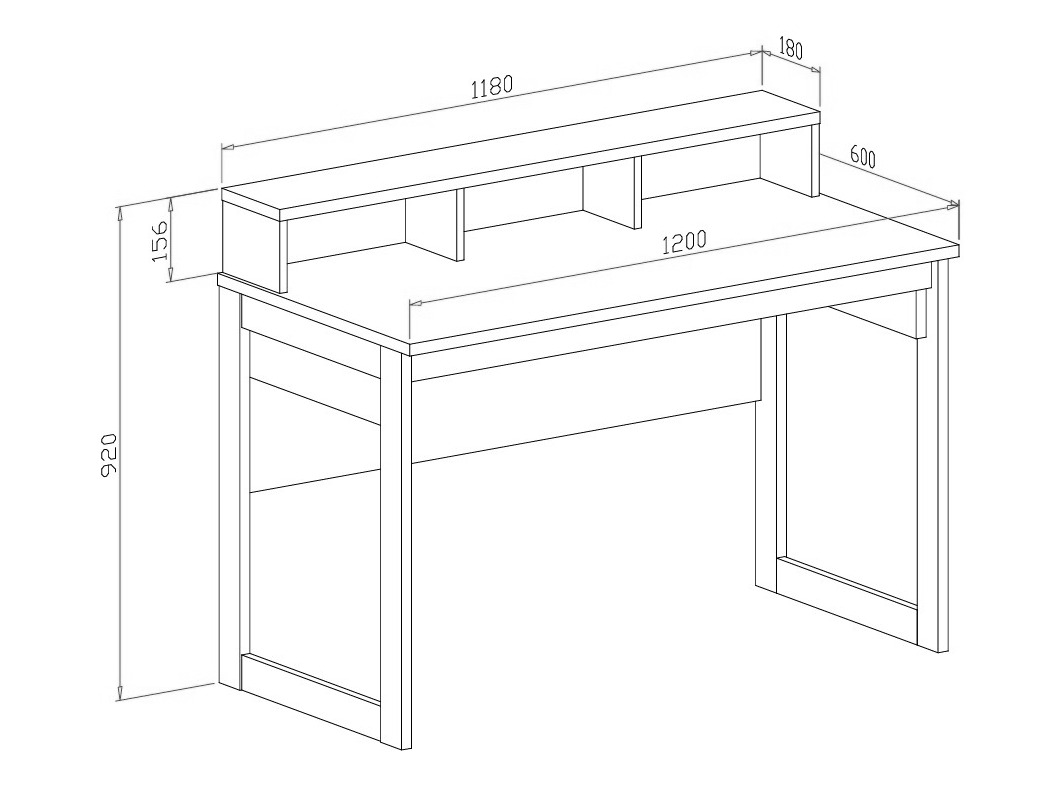 Bureau Fermaru 115 (Stoffig groen + Eiken)