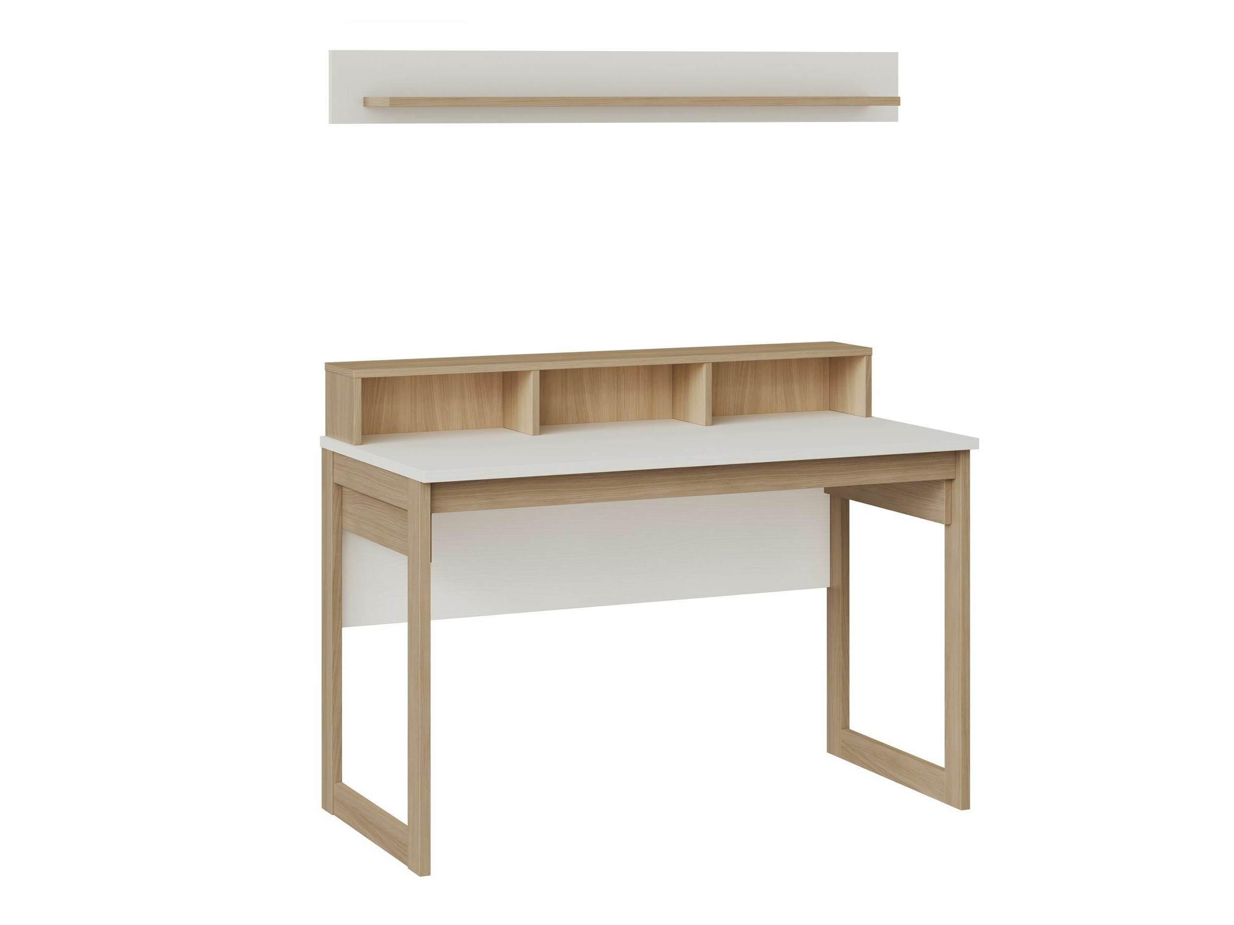 Bureau Fermaru 115 (Wit + Eiken)