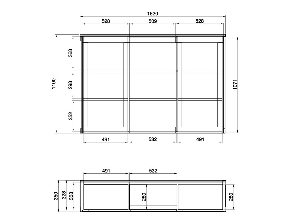 Meubelset Fermaru 114 (Wit + Eiken)