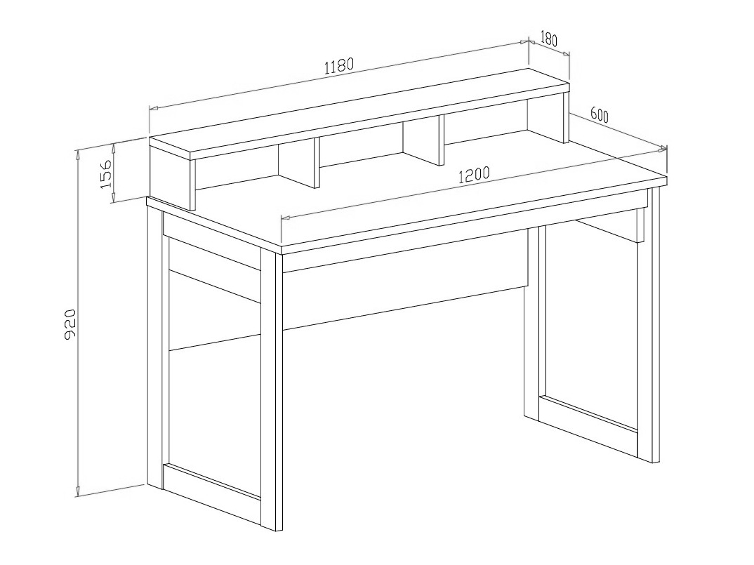 Thuiskantoorset Fermaru 117 (Stoffig groen + Eiken)