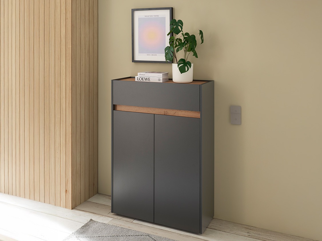 Schoenplank Elbsori 173 (Antraciet + Wotan eik)