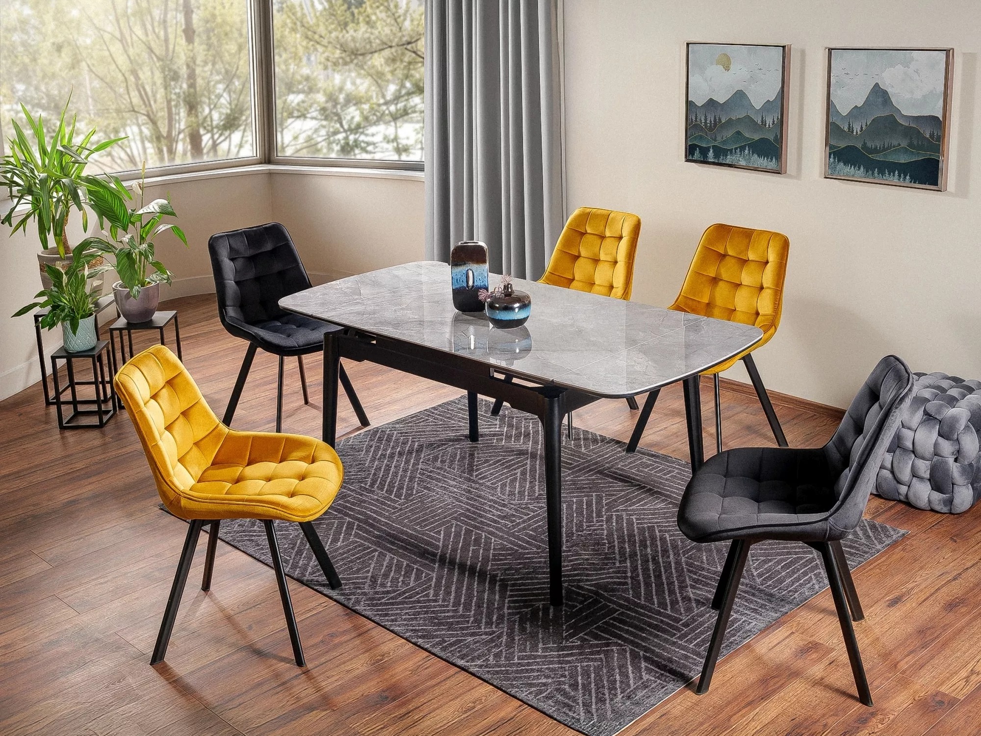 Tafel Detroit 921 (Grijs marmer)