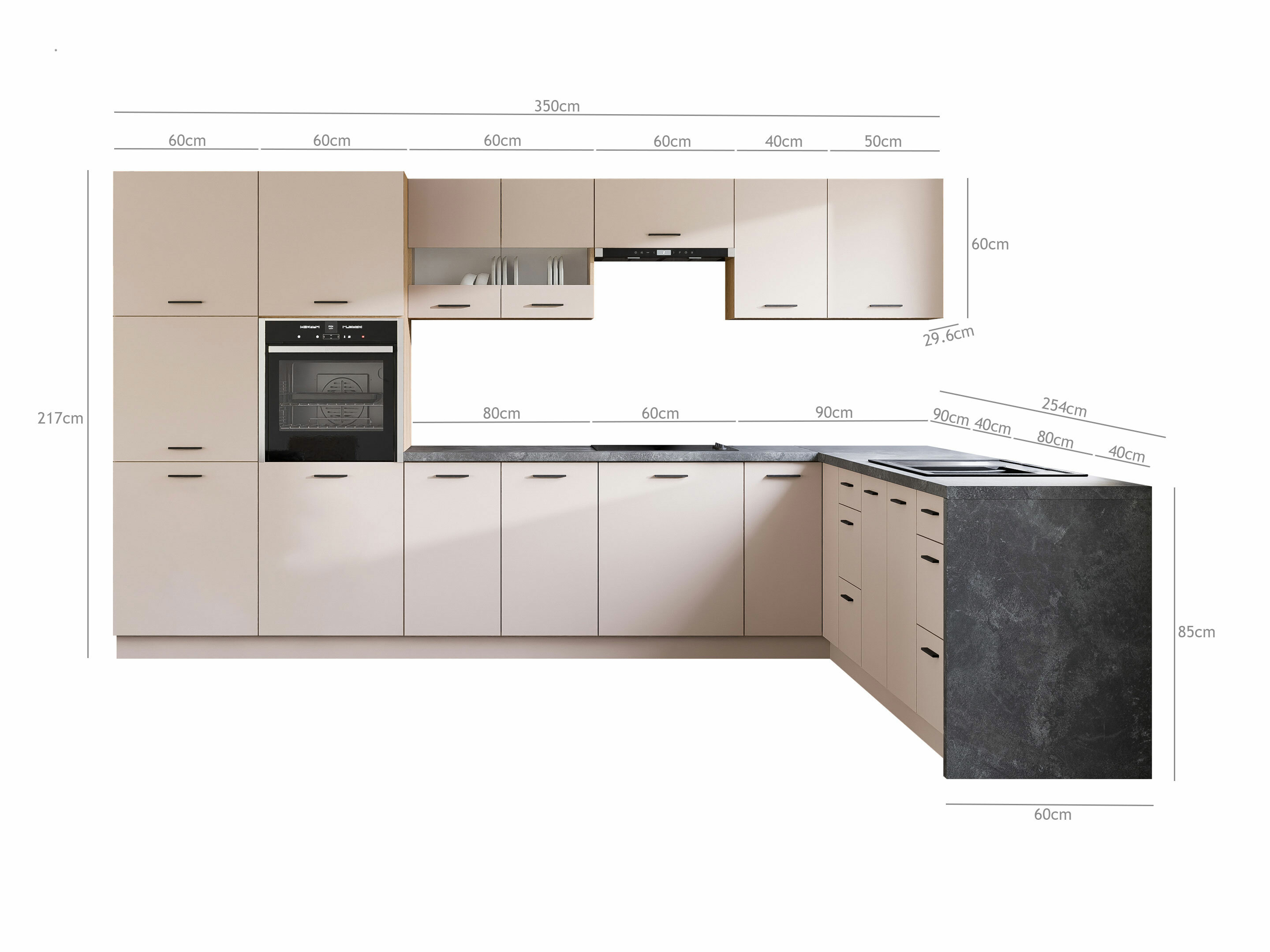 Modulaire keukenset Ati Cashmere 133