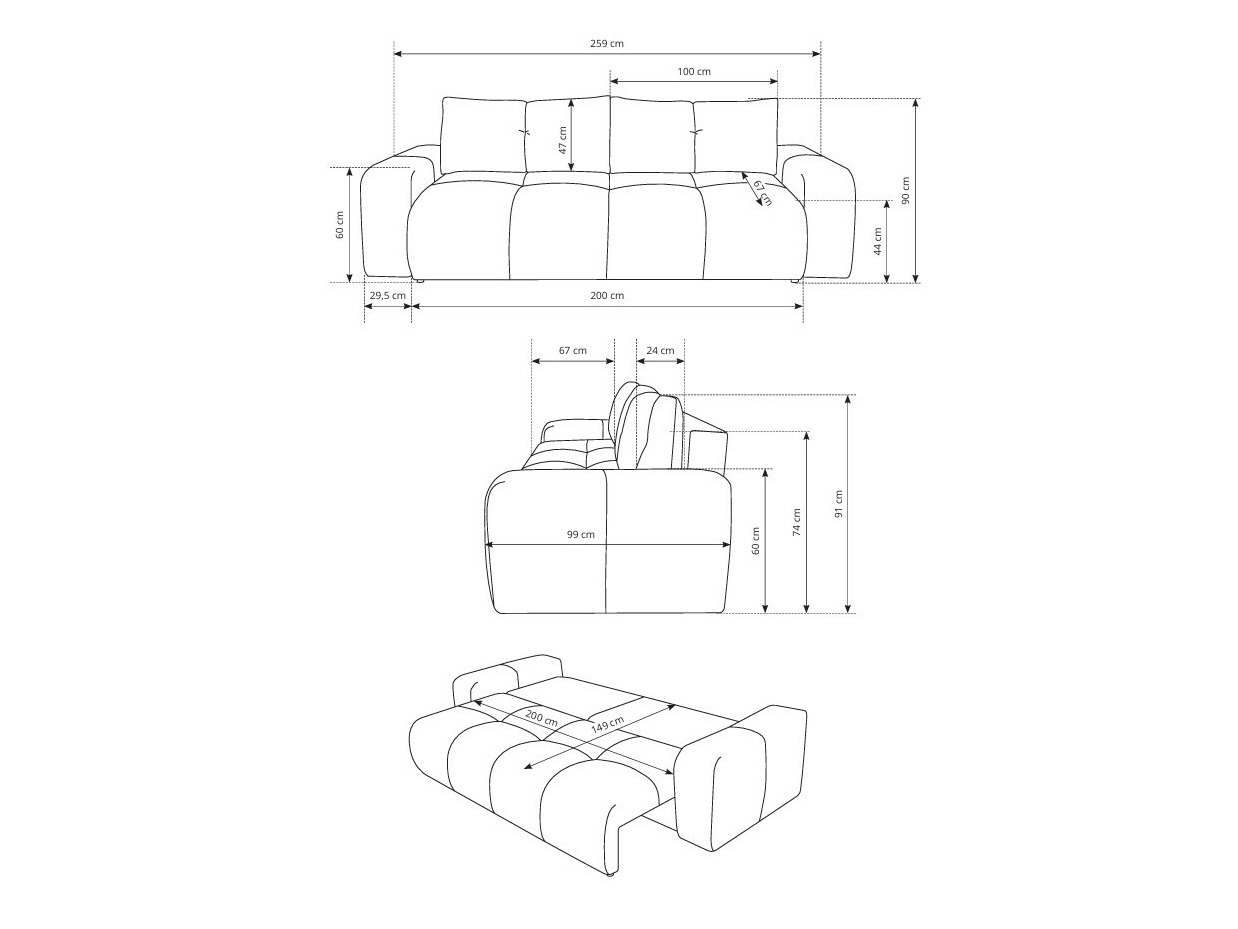 Slaapbank Kingston 154 (Curio 09)