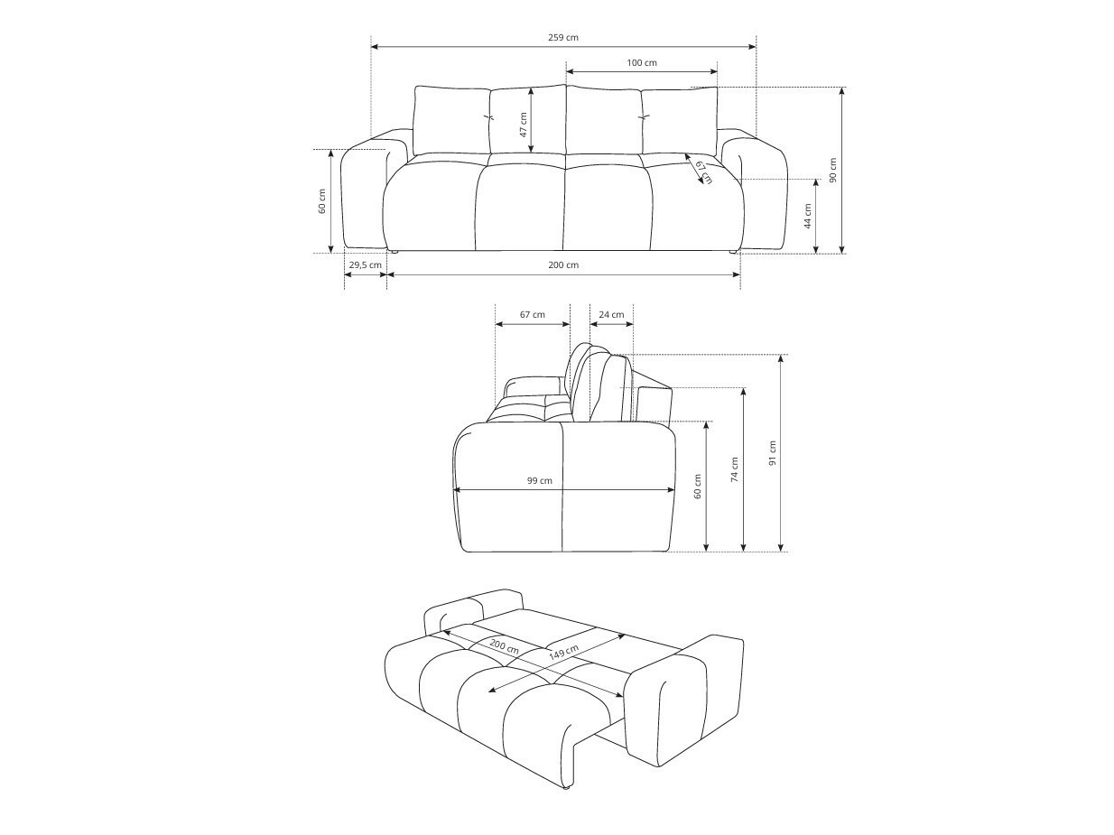Slaapbank Kingston 154 (Curio 60)