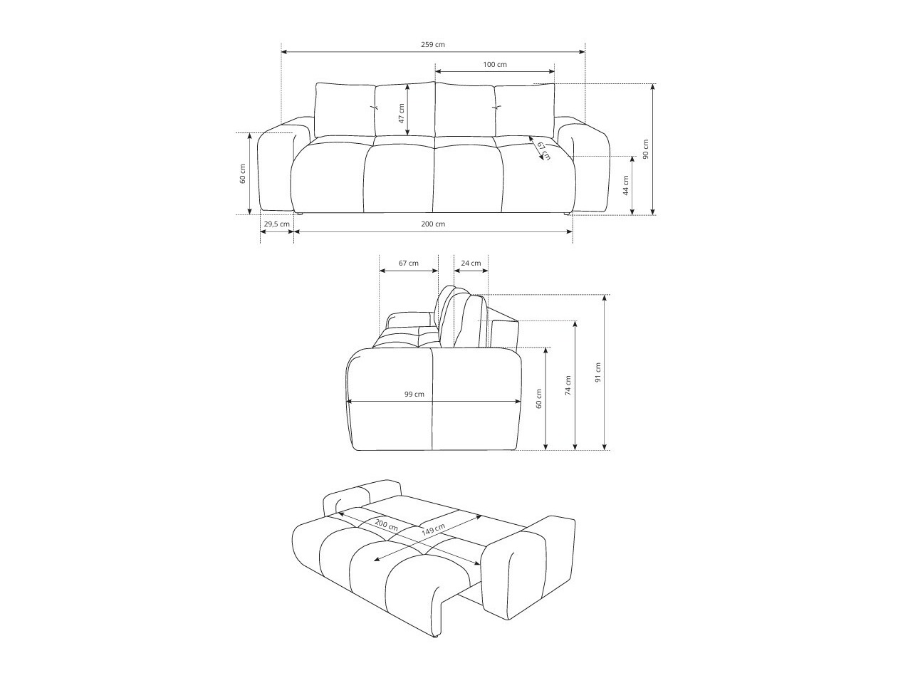 Slaapbank Kingston 154 (Flow 01)