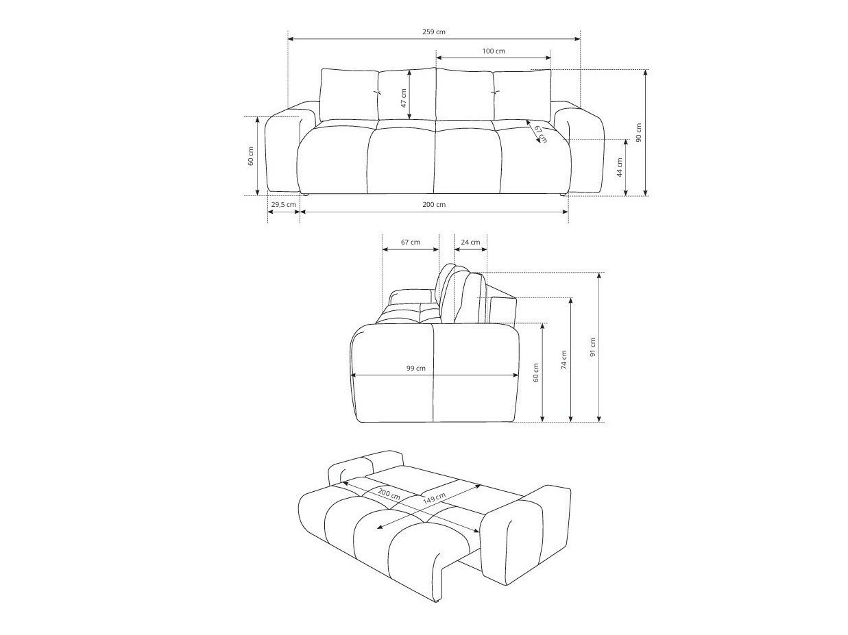 Slaapbank Kingston 154 (Flow 02)