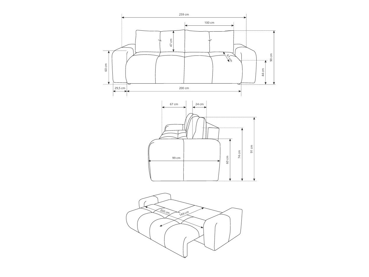 Slaapbank Kingston 154 (Flow 09)