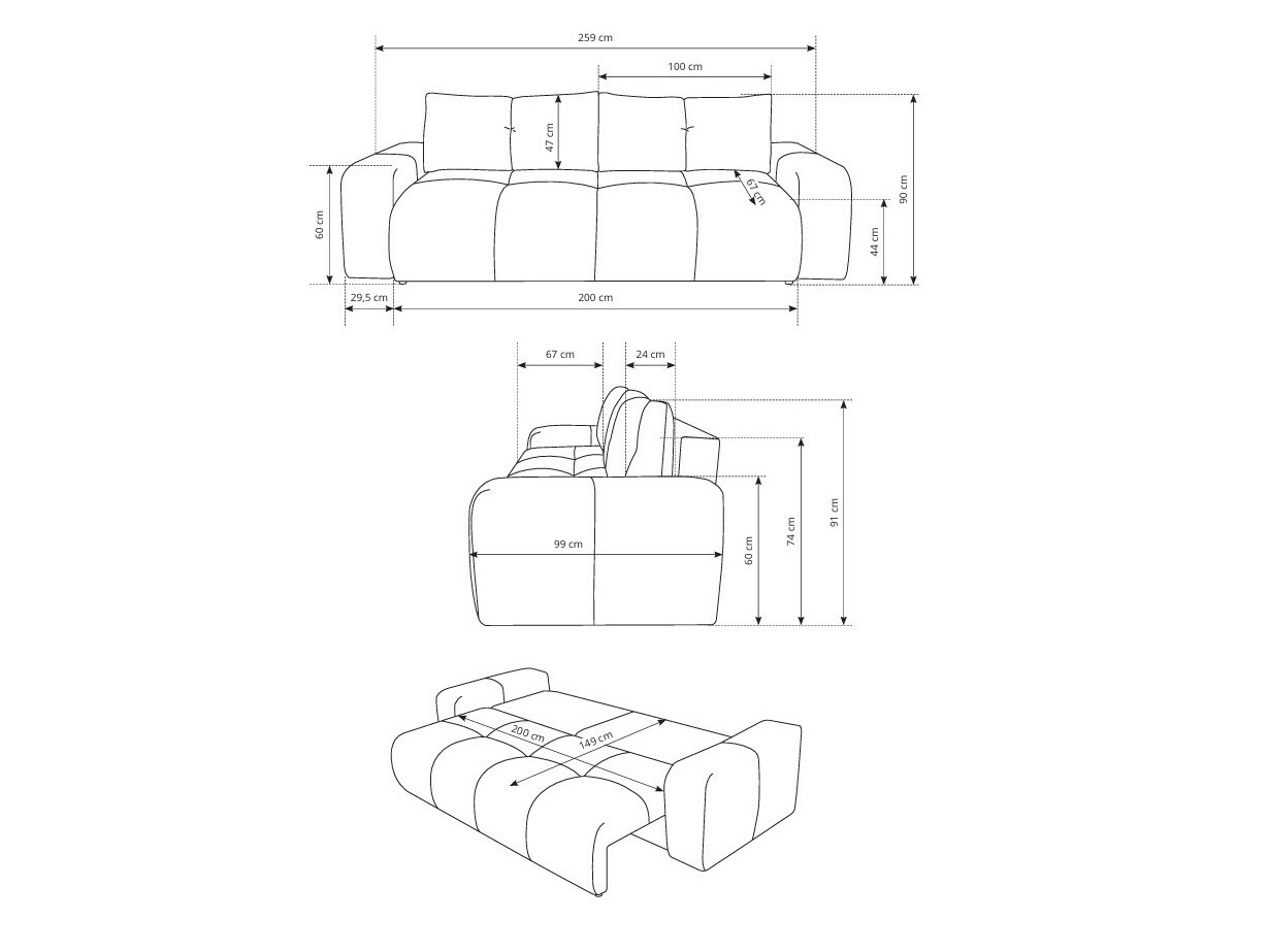 Slaapbank Kingston 154 (Flow 12)