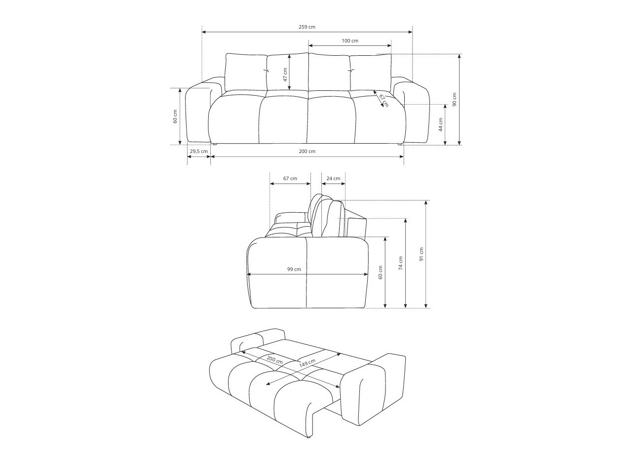 Slaapbank Kingston 154 (Flow 17)