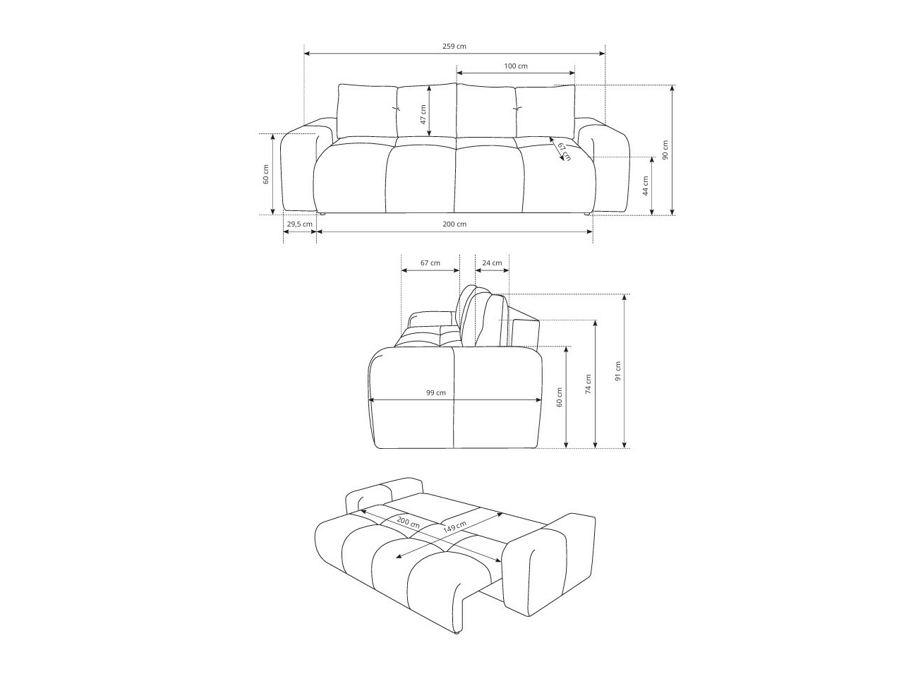 Slaapbank Kingston 154 (Flow 22)