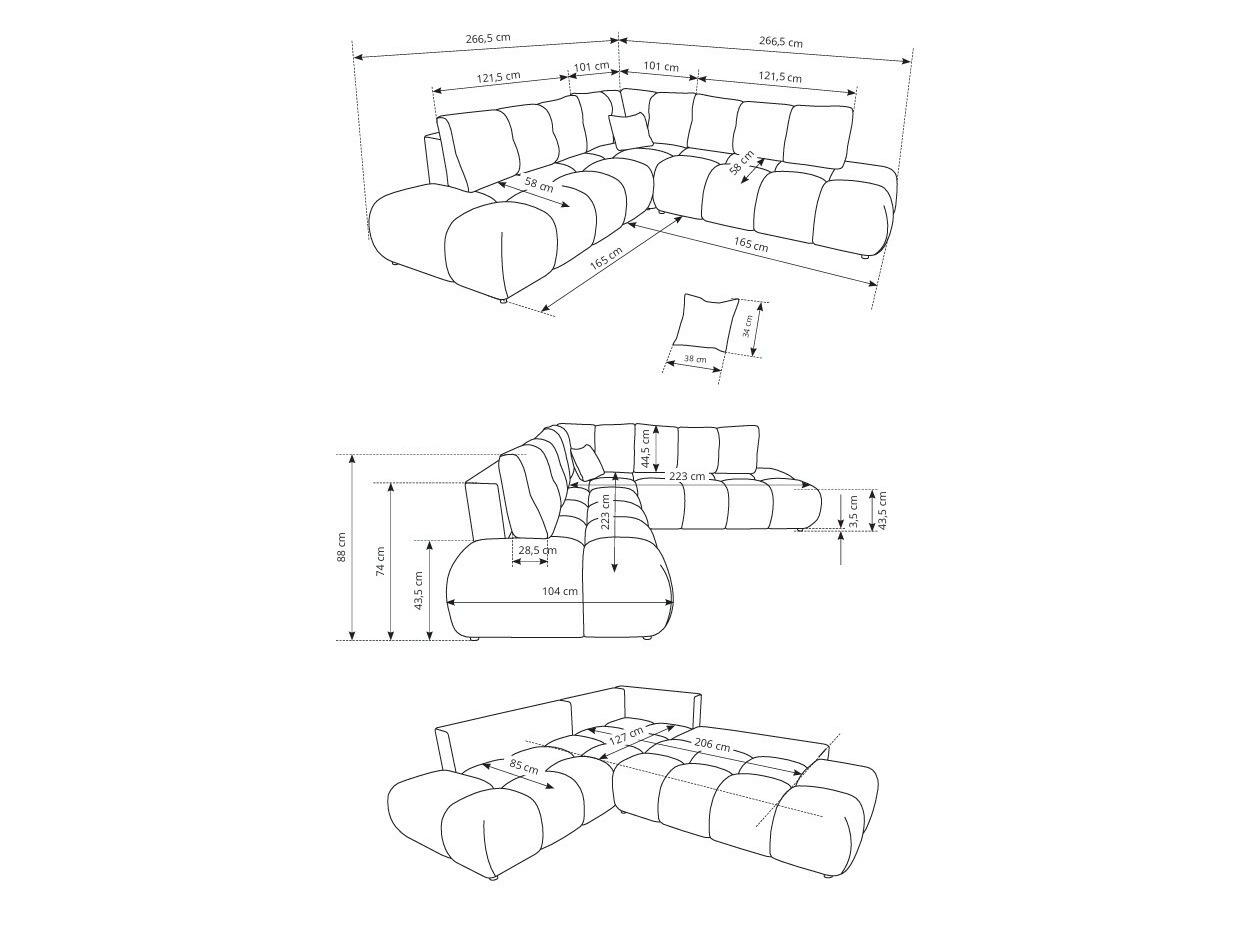 Hoekbank Kingston 197 (Flow 02)