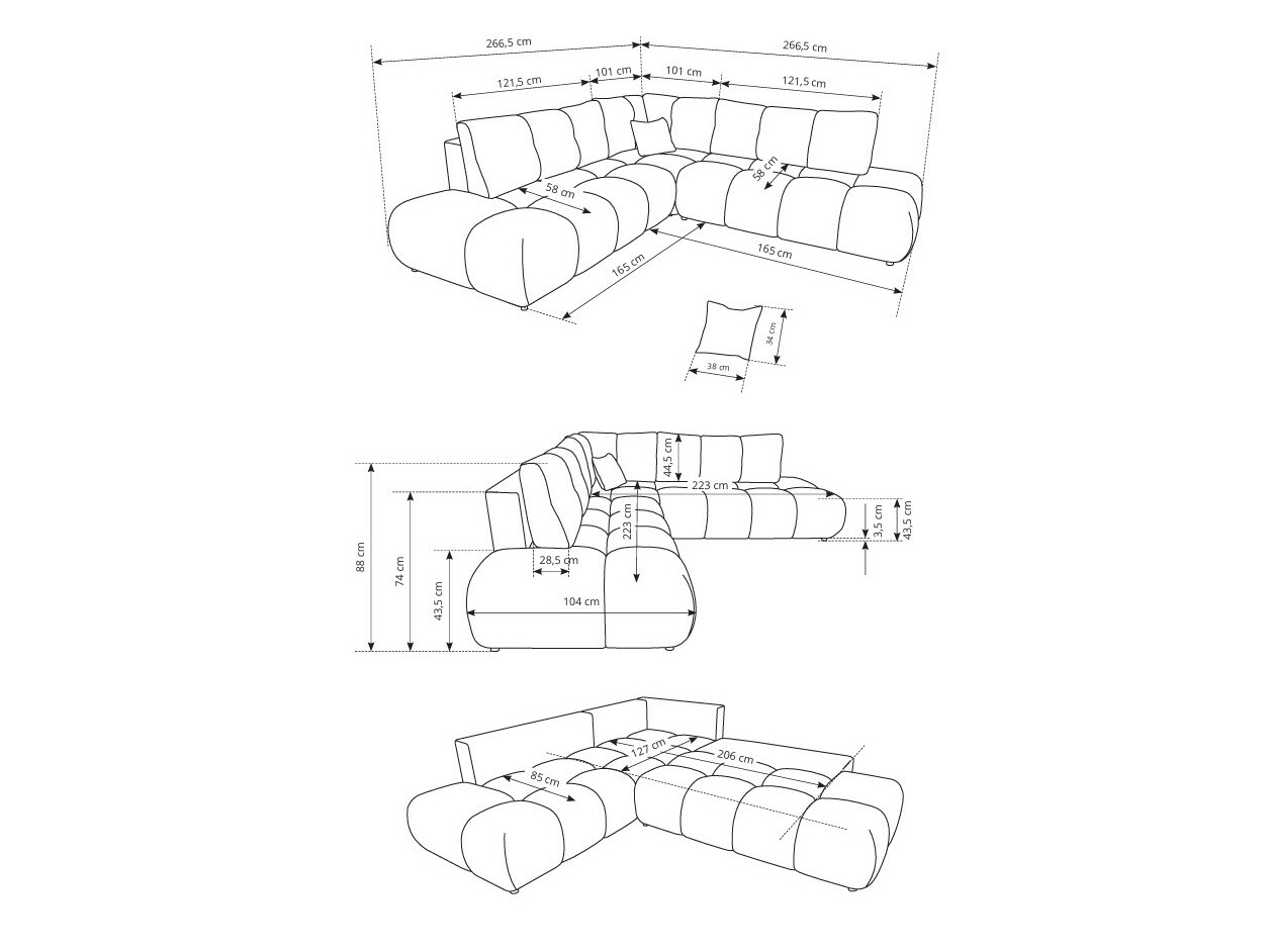 Hoekbank Kingston 197 (Flow 02)