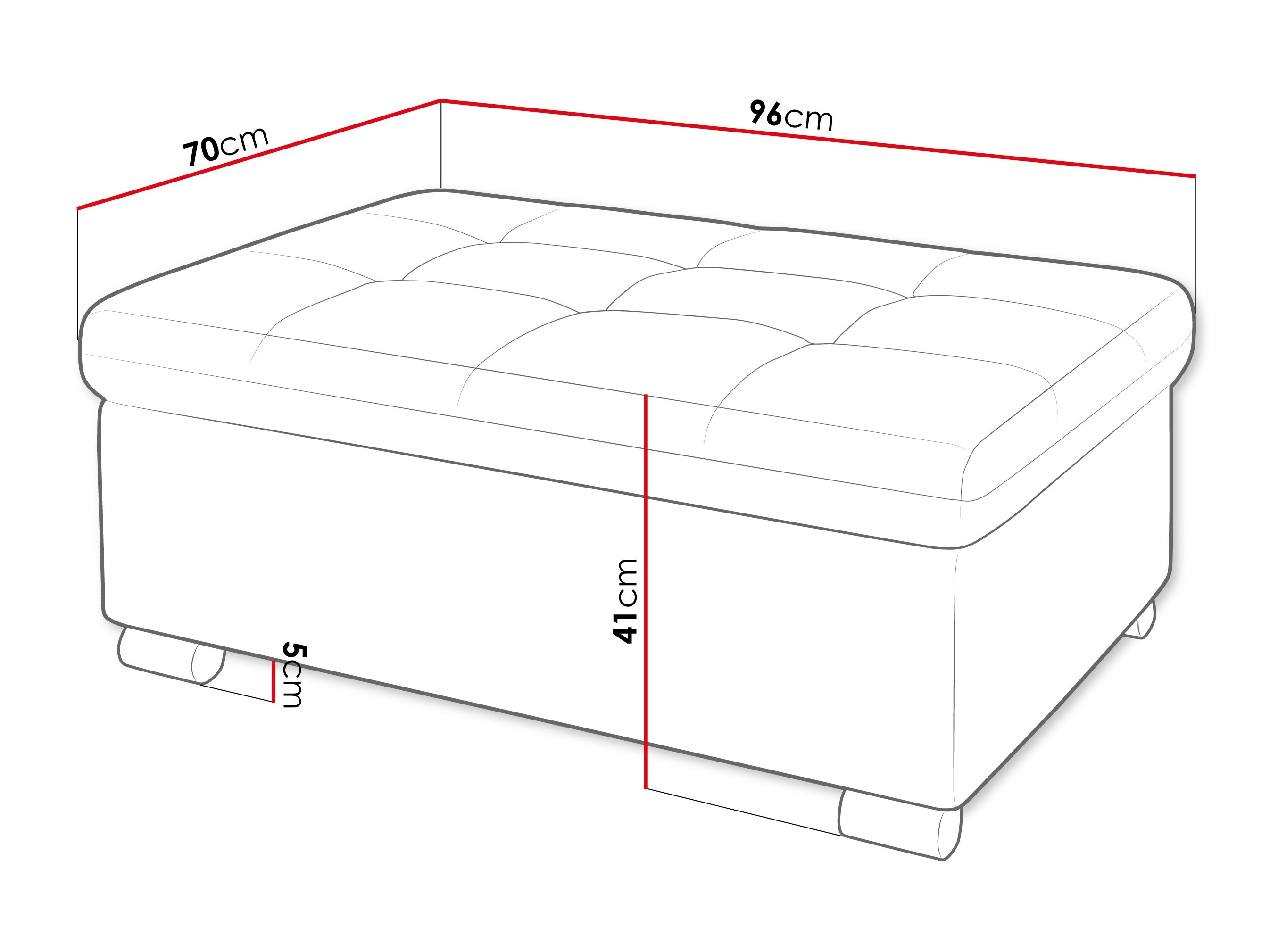 Gestoffeerde hocker Comfivo 118 (Lux 03)