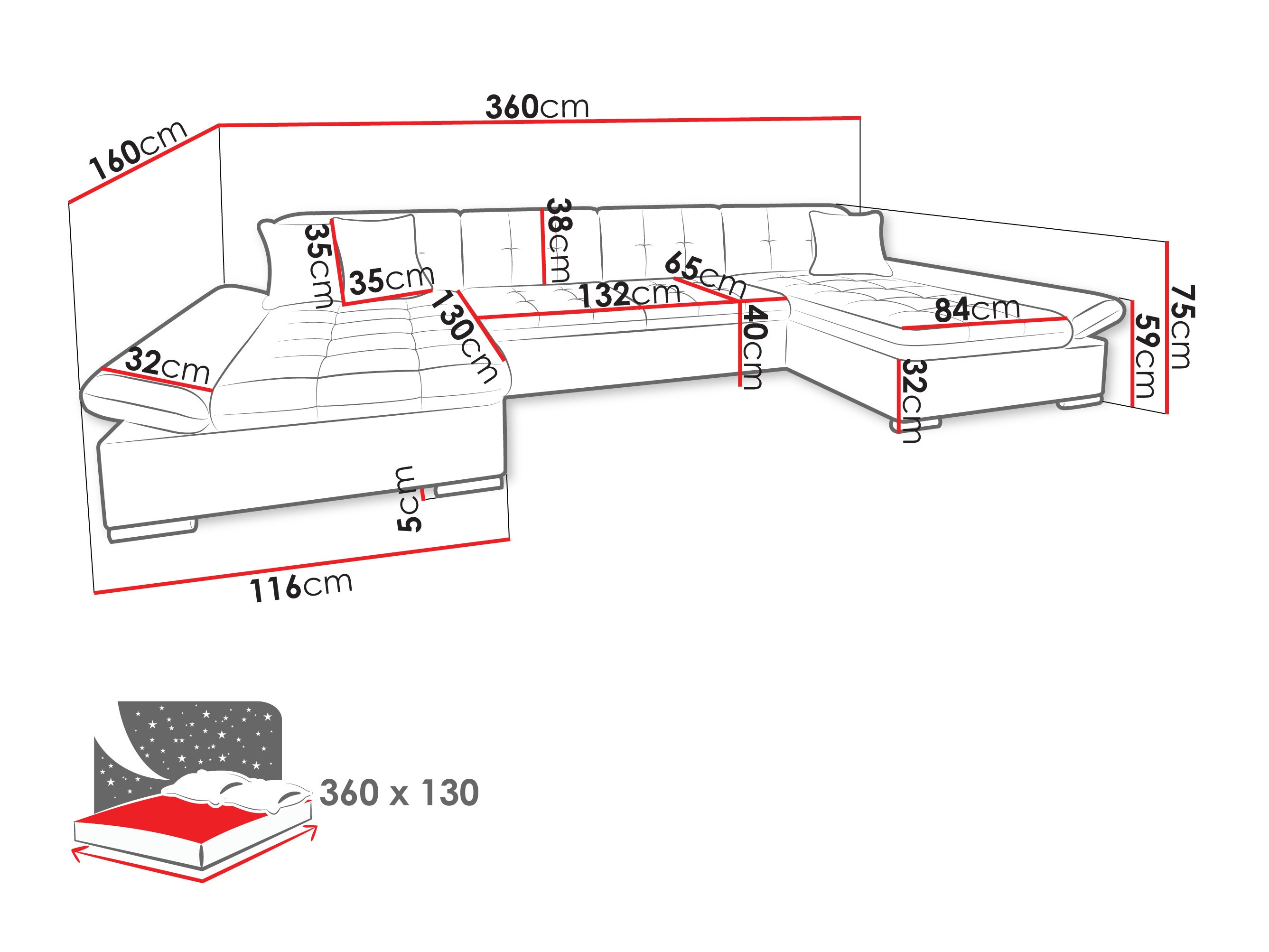 Hoekbank Comfivo 240 (Pianee 17)