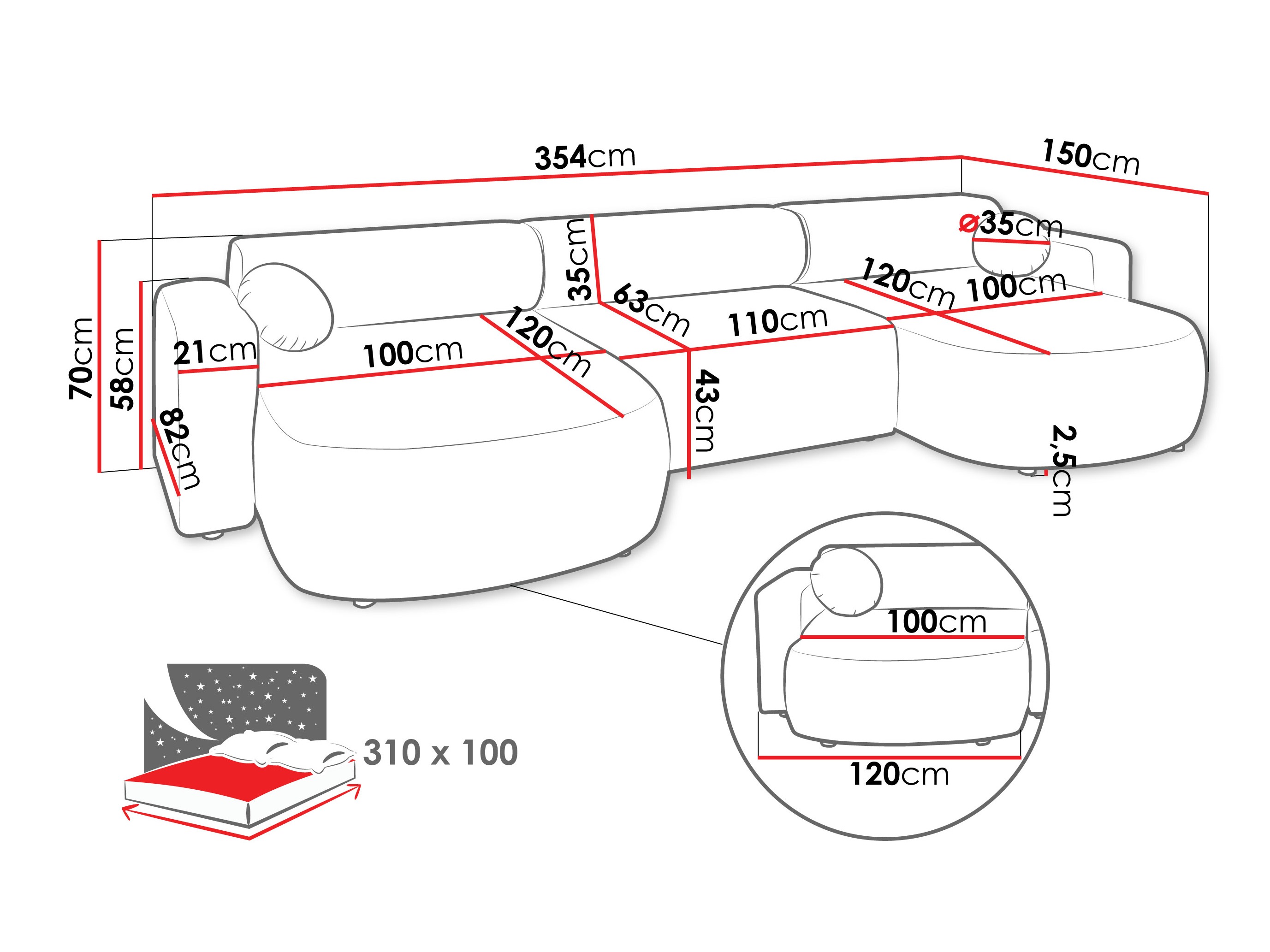 Hoekbank Comfivo 480 (Velo 633)