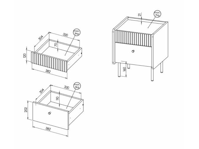 Nachtkastje Tivsali 111