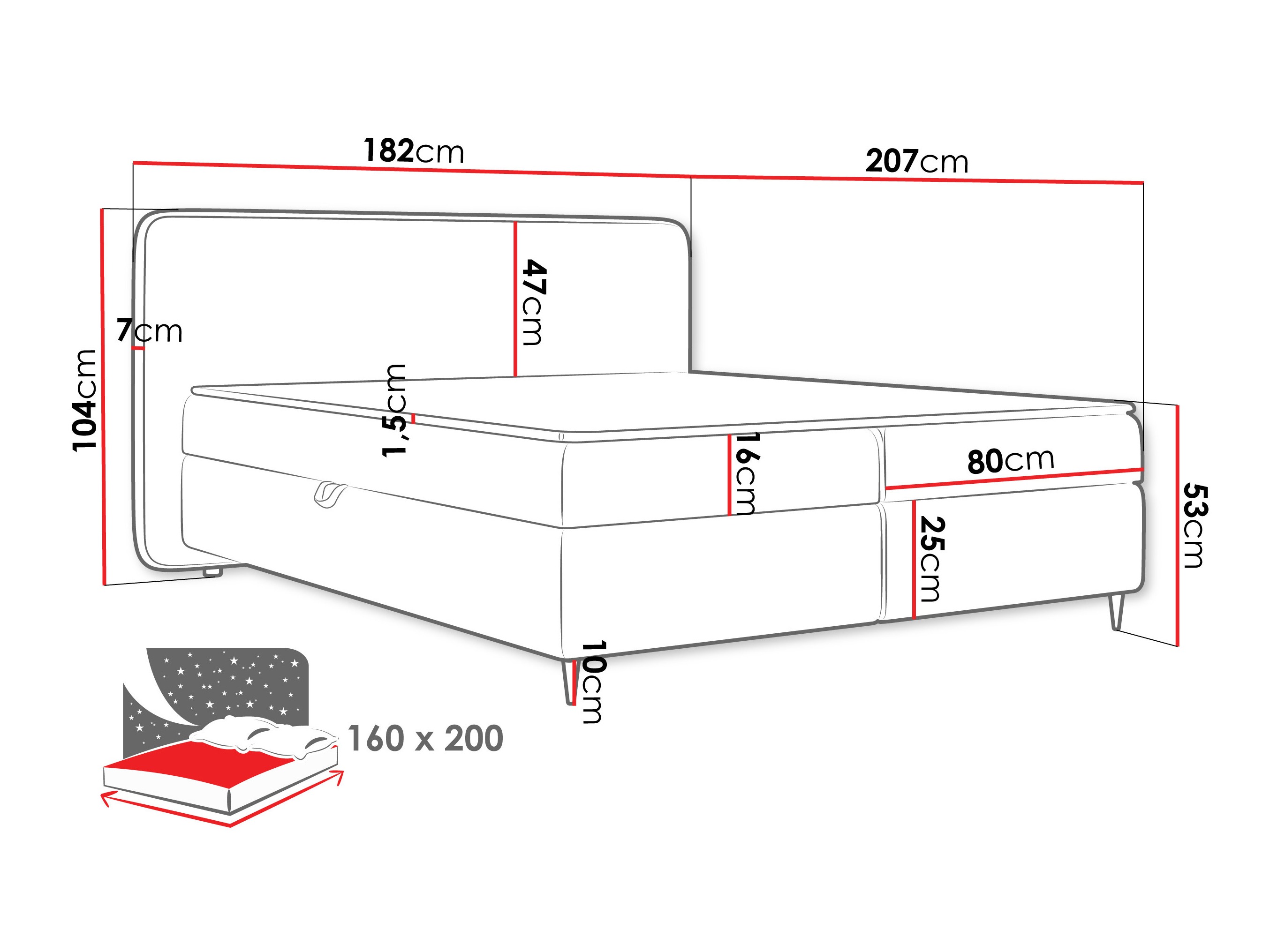 Boxspring Stonecrest 108 (Taro 05)