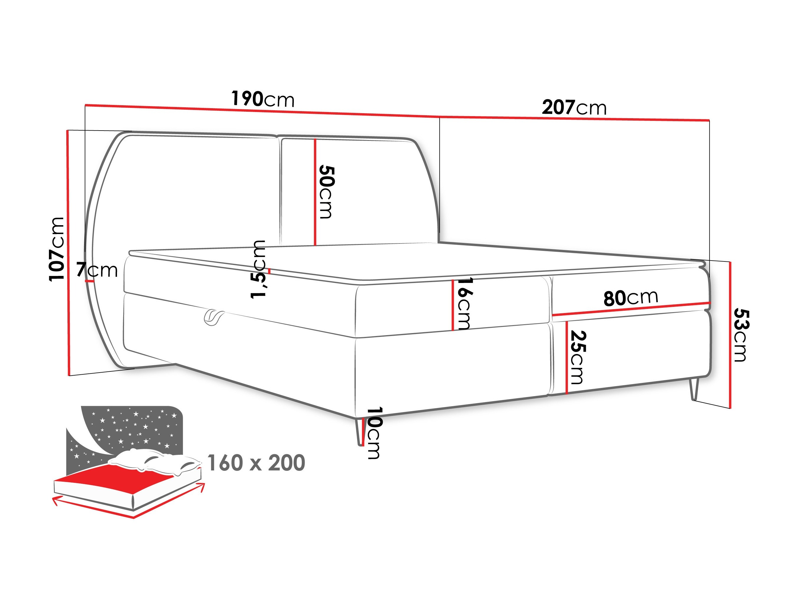 Boxspring Stonecrest 110 (Wave 05)