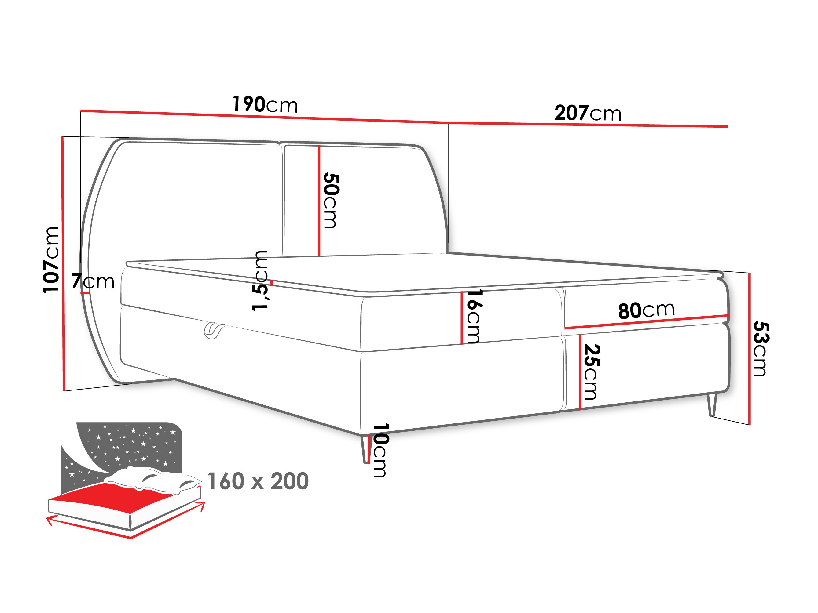 Boxspring Stonecrest 110 (Wave 17)