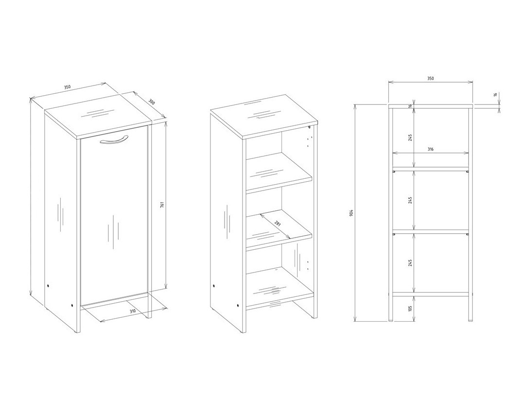 Staand badkamermeubel Servou 100