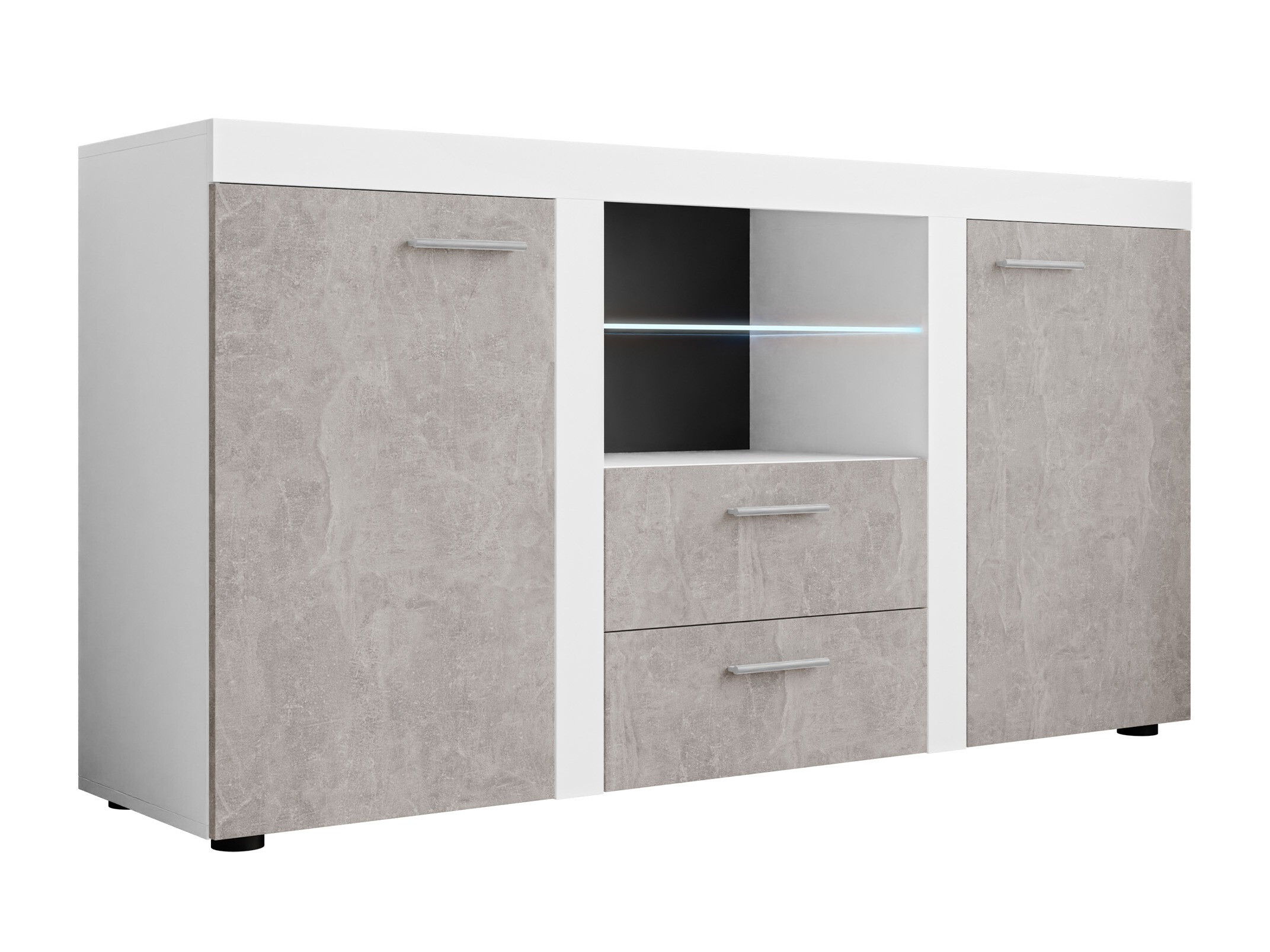 Ladekast Univio (Wit + Beton)