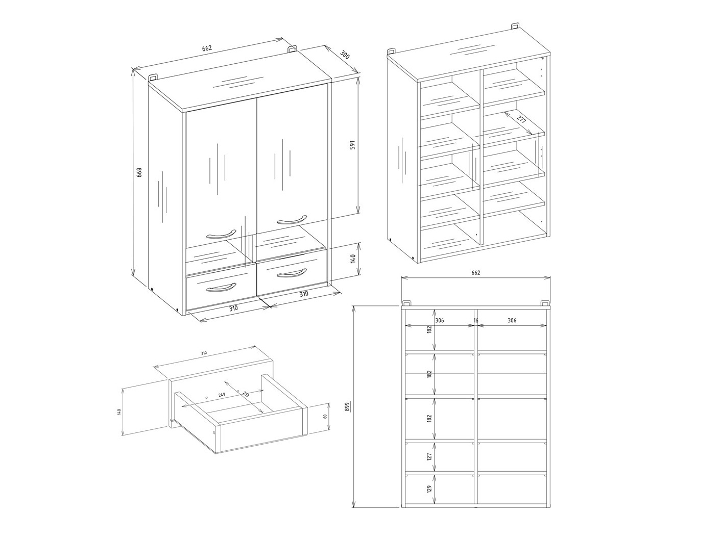 Wand badkamermeubel Servou 106