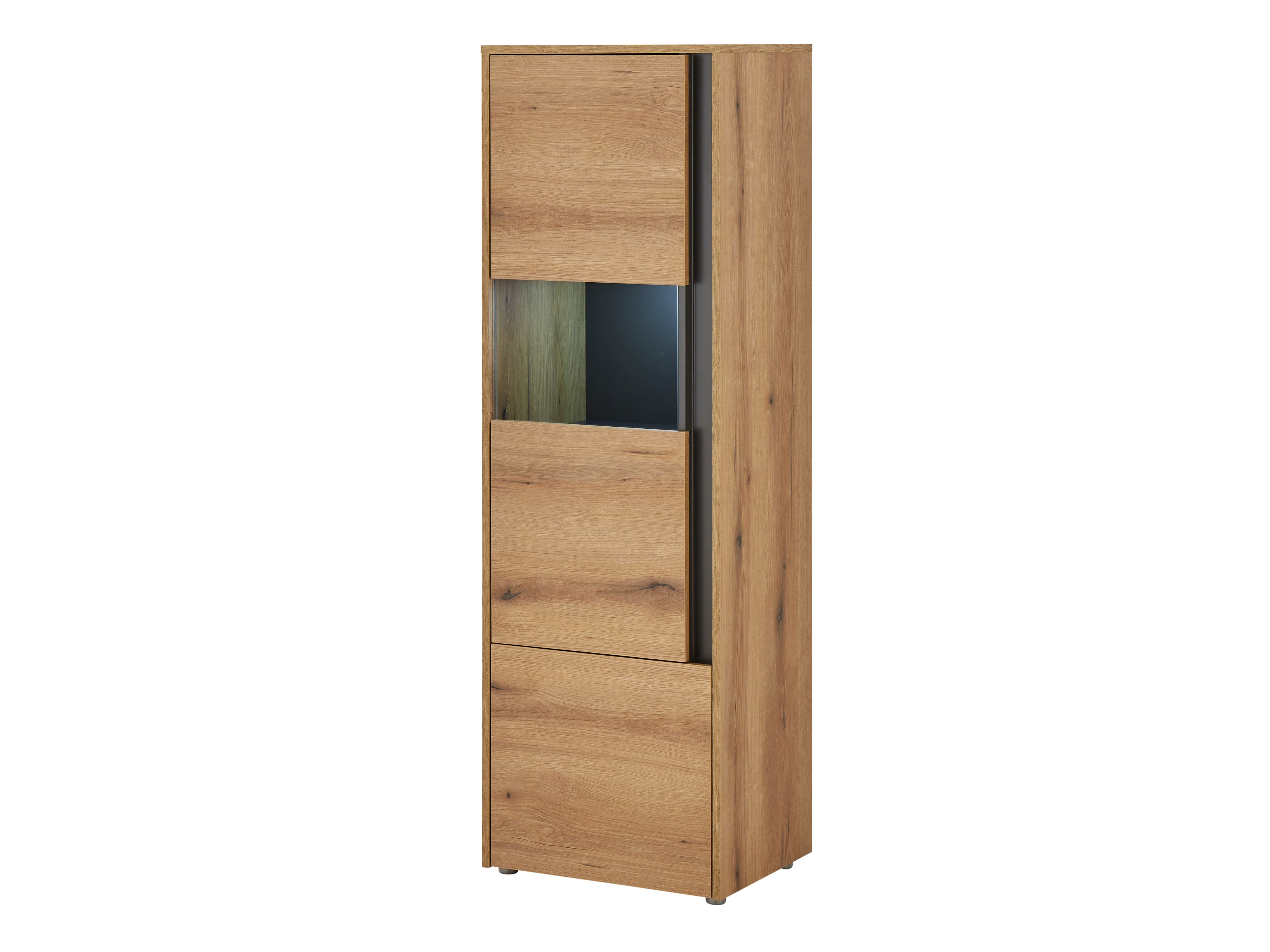 Boekenkast Elbsori 102 (Eiken + Antraciet)