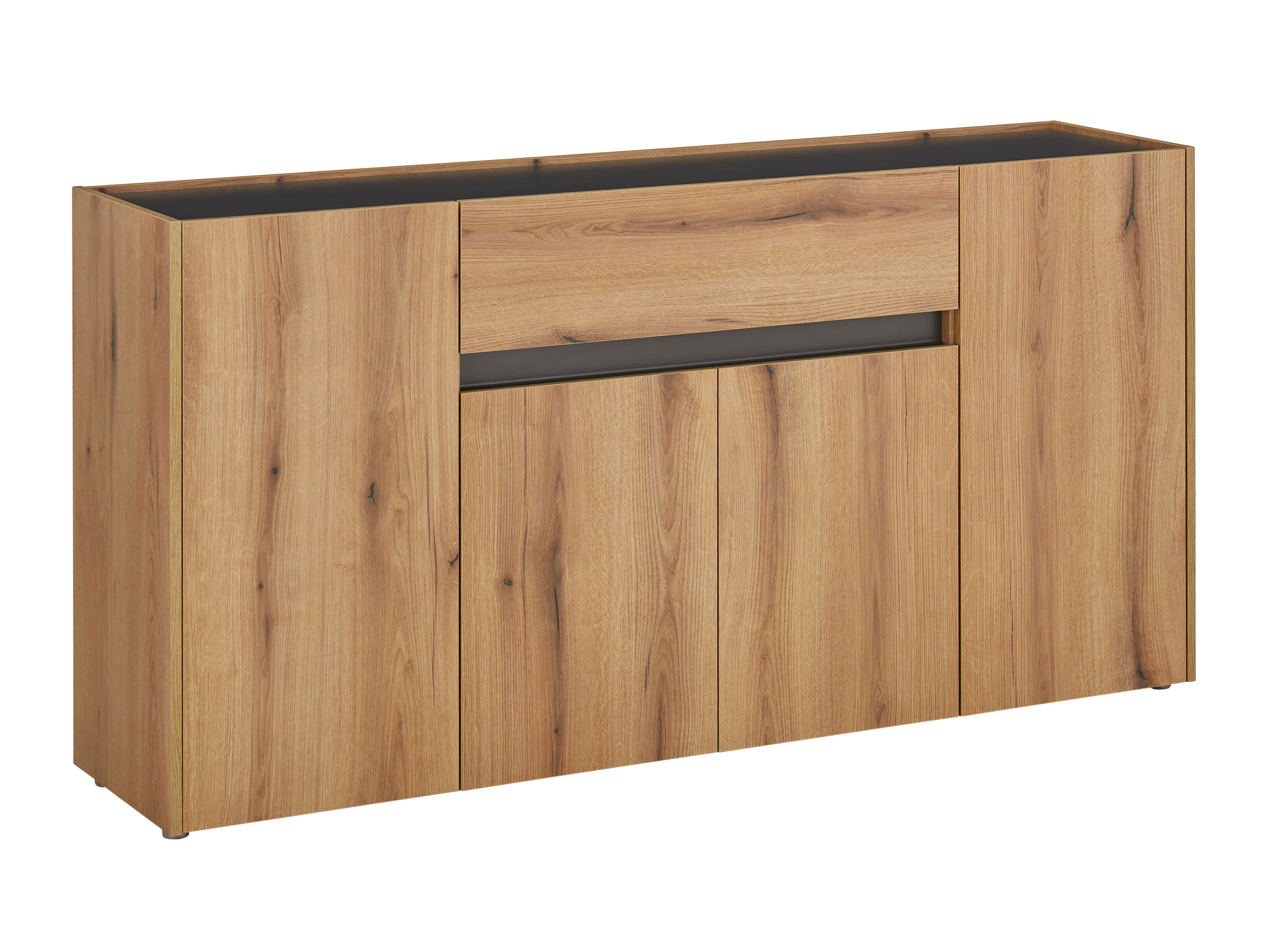 Ladekast Elbsori 117 (Eiken + Antraciet)